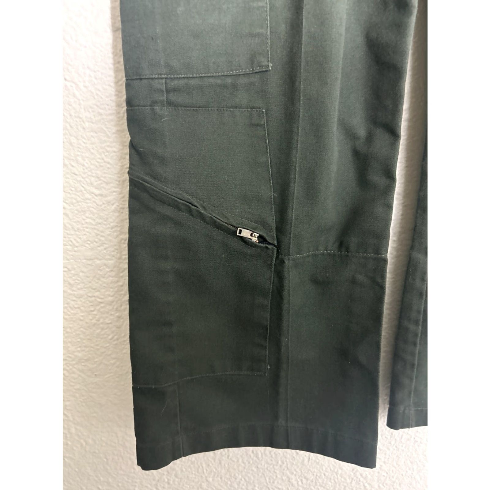 Vintage Pro-Tuff Coast Guard Cargo Pant Army Green 37x28 Men Regular Straight Pocket Cargo Twill Nylon Cotton Damaged? Size US 37 - 3 Thumbnail