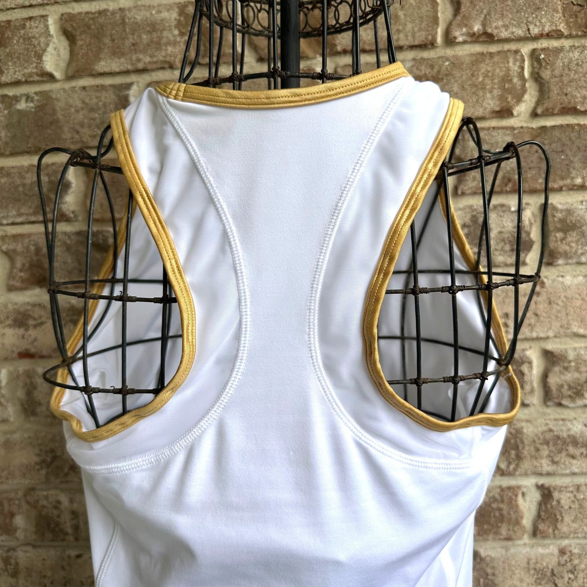 Other Bosofibella Athletic Top Large White Sleeveless Racerback Pi Size L / US 10 / IT 46 - 4 Thumbnail