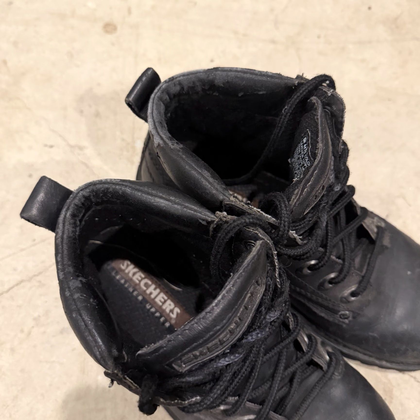 Vintage Skechers Mens 4479 Work Boot Black Size 8.5 Distressed Boot Mens Black 4479 Work Skechers Size US 8 / EU 41 - 3 Thumbnail