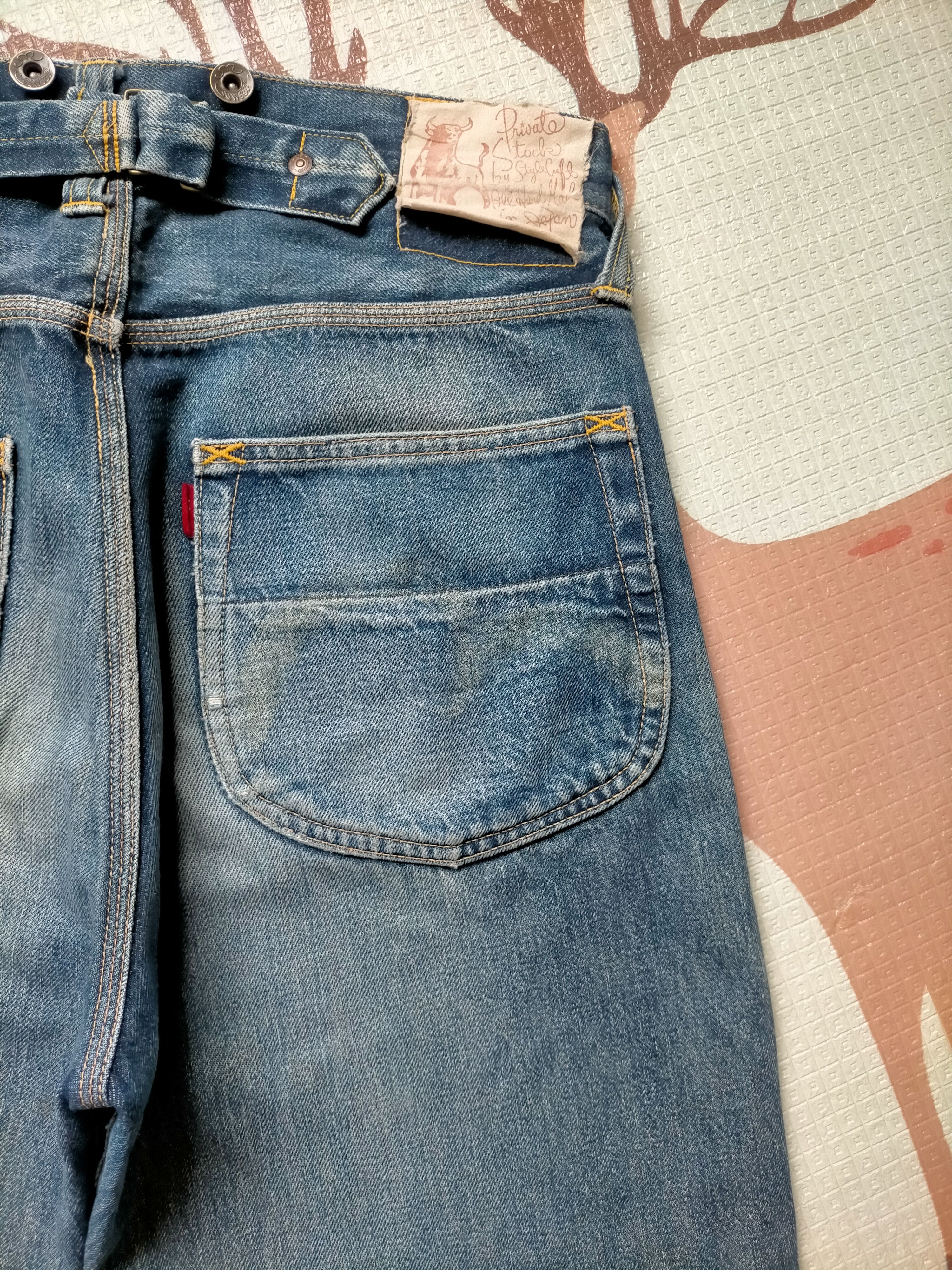 Evisu Vintage Evis Cowboy Japan Selvedge Buckleback Jeans Size US 31 - 15 Thumbnail