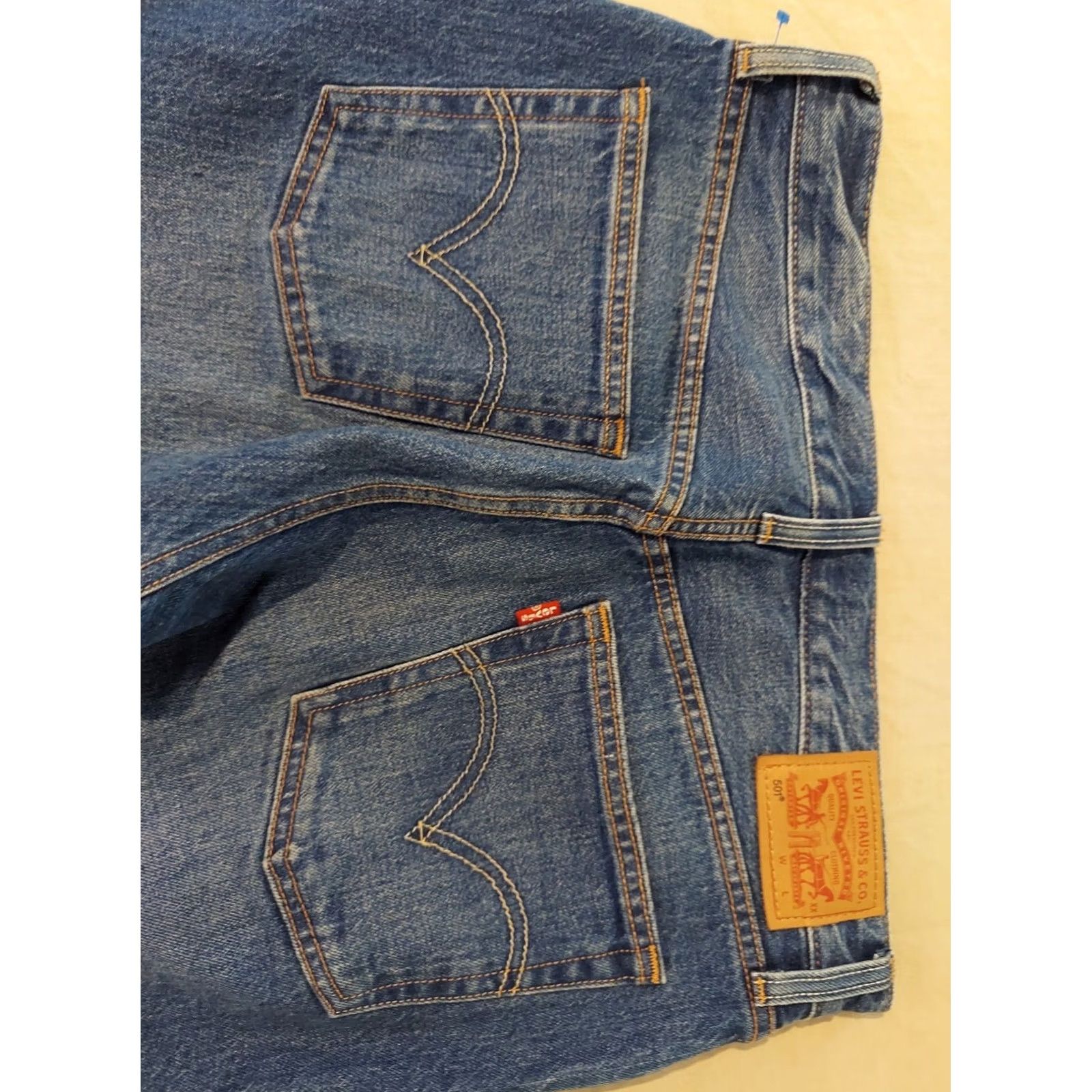 Levi's Mens Levi's 501 Jeans Blue Denim Pants Straight Classic Size 29x32 32x27 Size US 29 - 2 Thumbnail