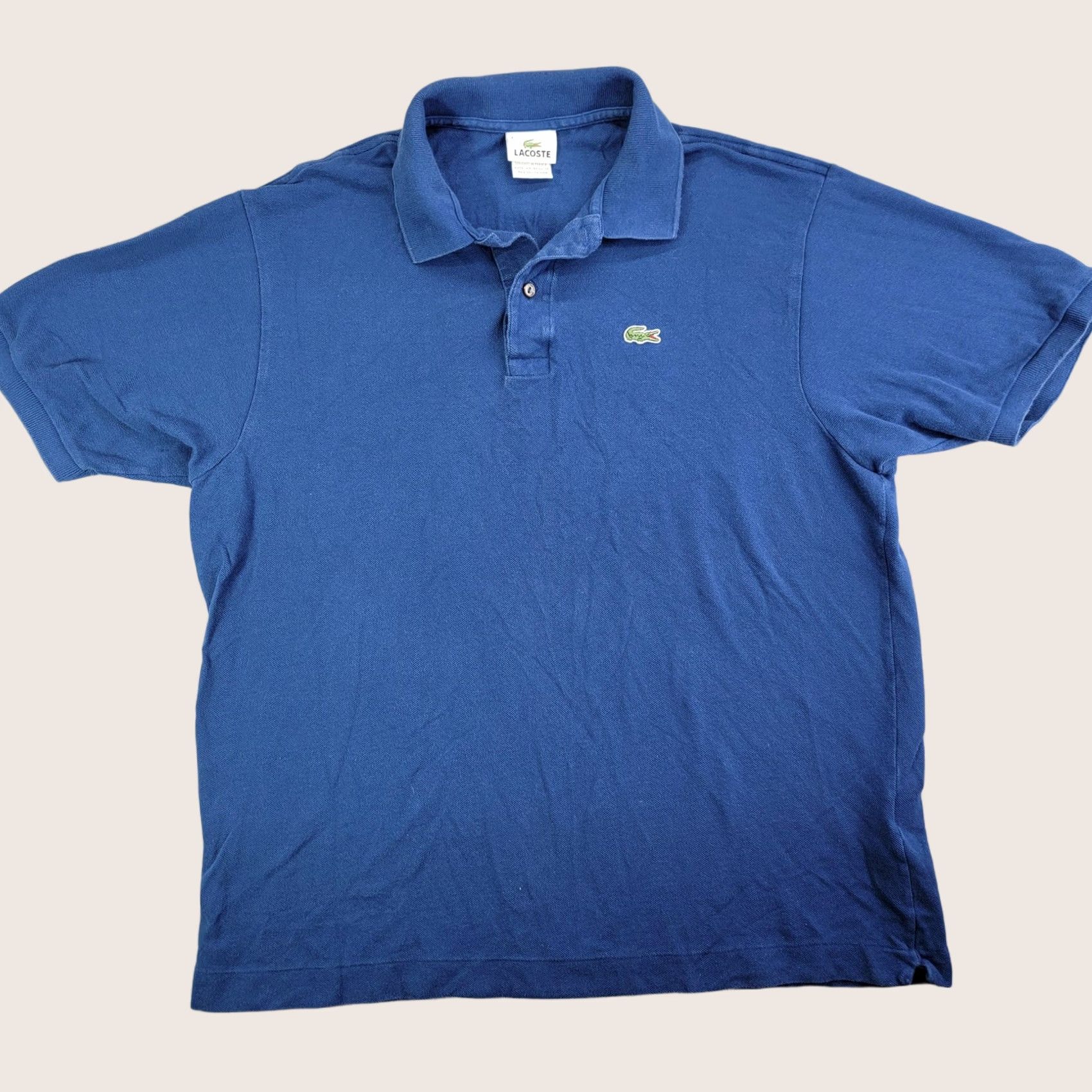 Lacoste Lacoste Polo Shirt Mens 3XL Blue Short Sleeve Pique Cotton Croc Logo Classic Fit Size US XXL / EU 58 / 5 - 1 Thumbnail