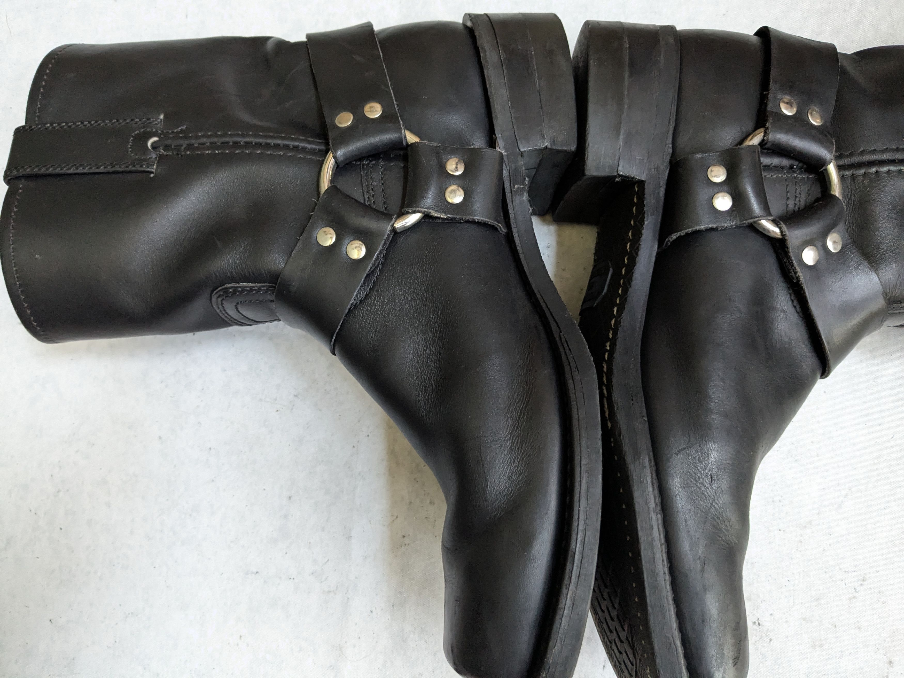 Frye Frye Harness Boots Black 11 M Leather Buckle Size US 11 / EU 44 - 18 Thumbnail