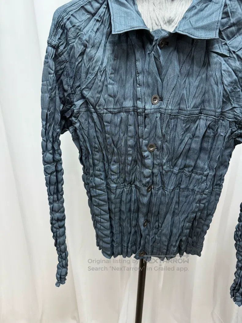 Issey Miyake Issey Miyake size 4 Denim Pleated Jacket Size 4 Size US M / EU 48-50 / 2 - 3 Thumbnail