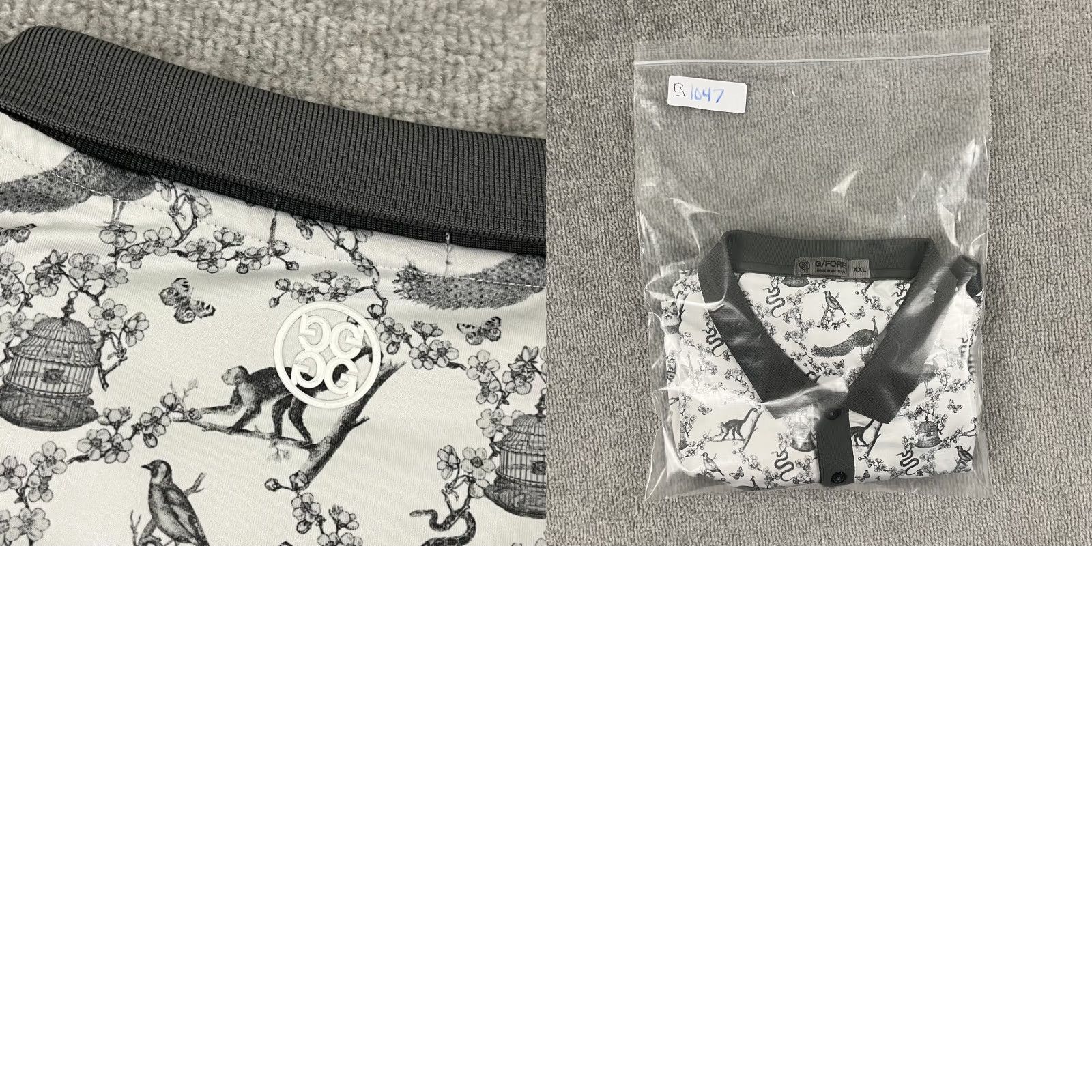 G/FORE G/FORE G4 Polo Shirt Mens 2XL White Snake Golf Performance Stretch Shirt Mens Regular Size 2XL White Snake Golf Size US XXL / EU 58 / 5 - 8 Thumbnail