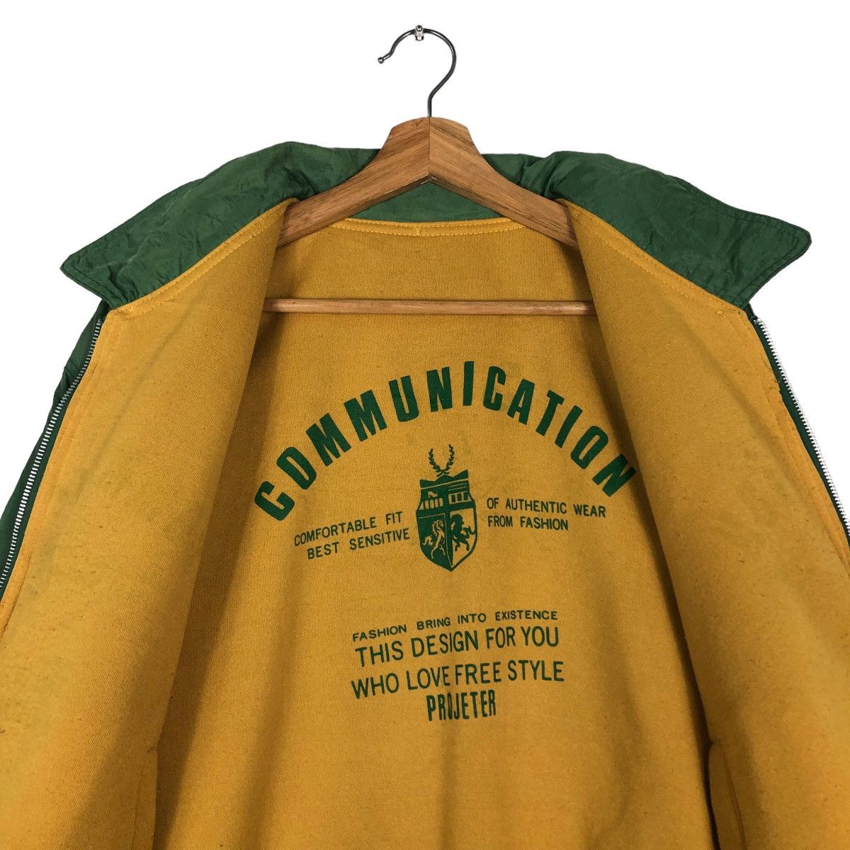 Hysteric Glamour 🔥90’s Vintage Reversible Bomber Jacket Communication Japan Size US L / EU 52-54 / 3 - 11 Thumbnail