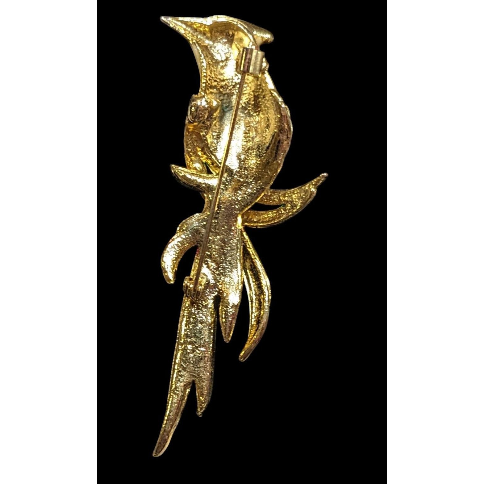 Other Vintage Enamel Rhinestone Rainbow Bird Brooch Signed WEST Size ONE SIZE - 2 Thumbnail