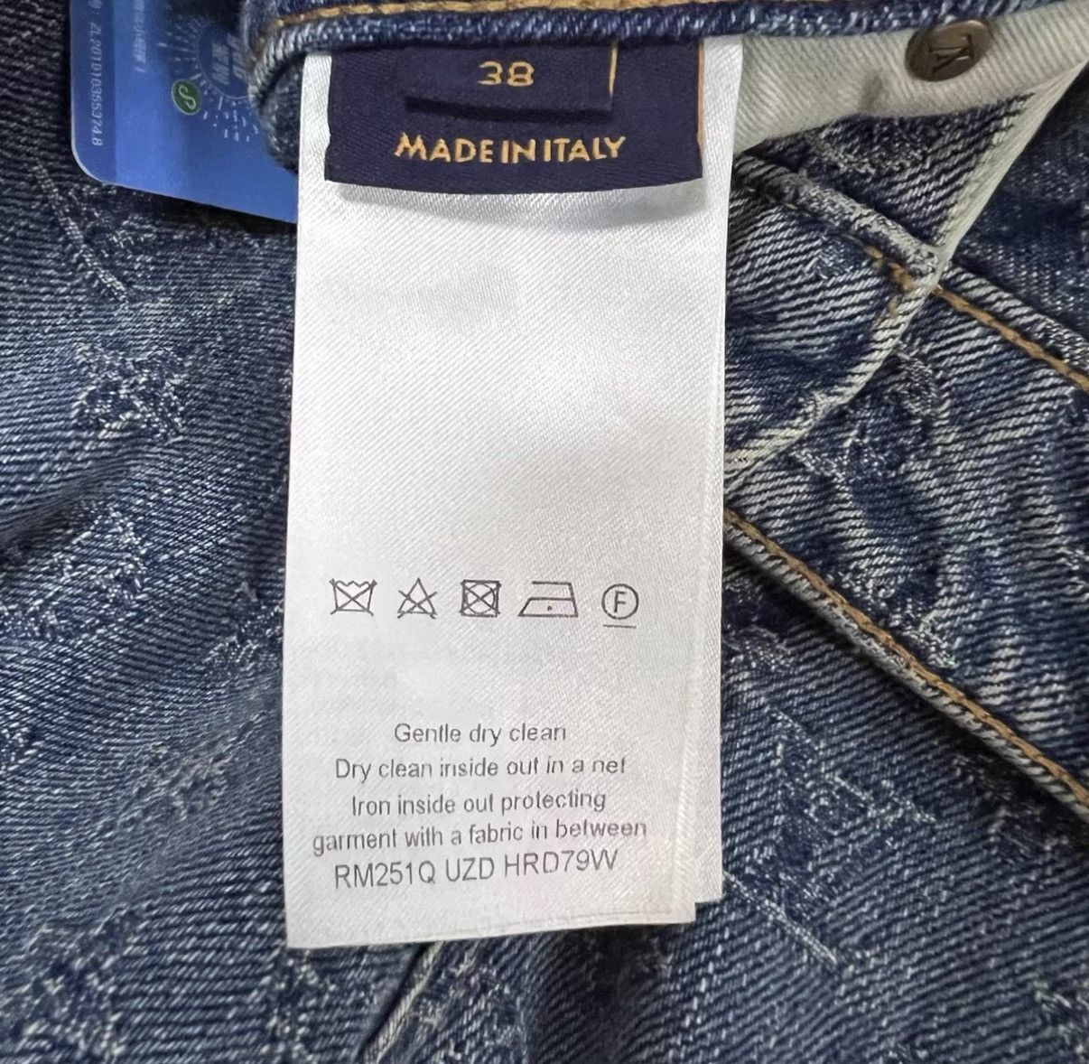 Louis Vuitton Louis Vuitton Blue Monogram Denim Pants J41 Size 26" / US 2 / IT 38 - 4 Thumbnail
