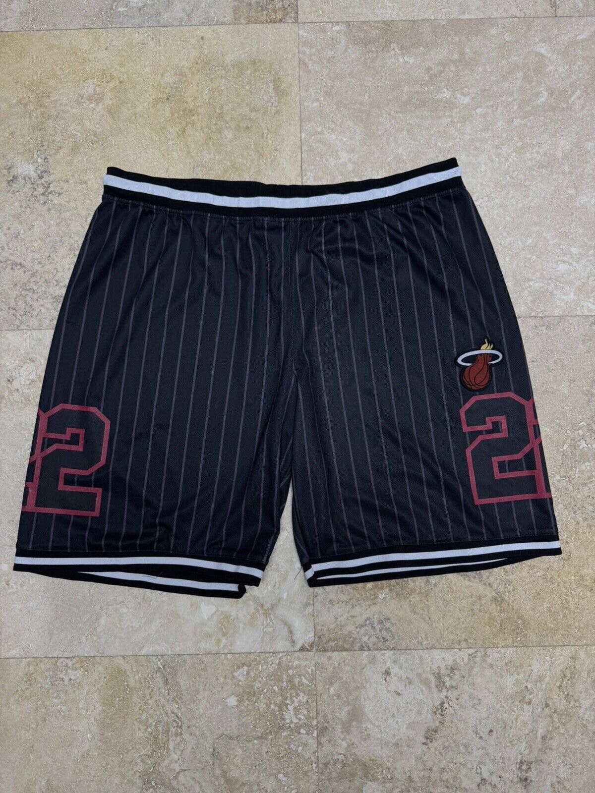 NBA Miami Heat NBA Apparel Shorts #22 JIMMY BUTLER Black & Red Size ONE SIZE - 1 Thumbnail