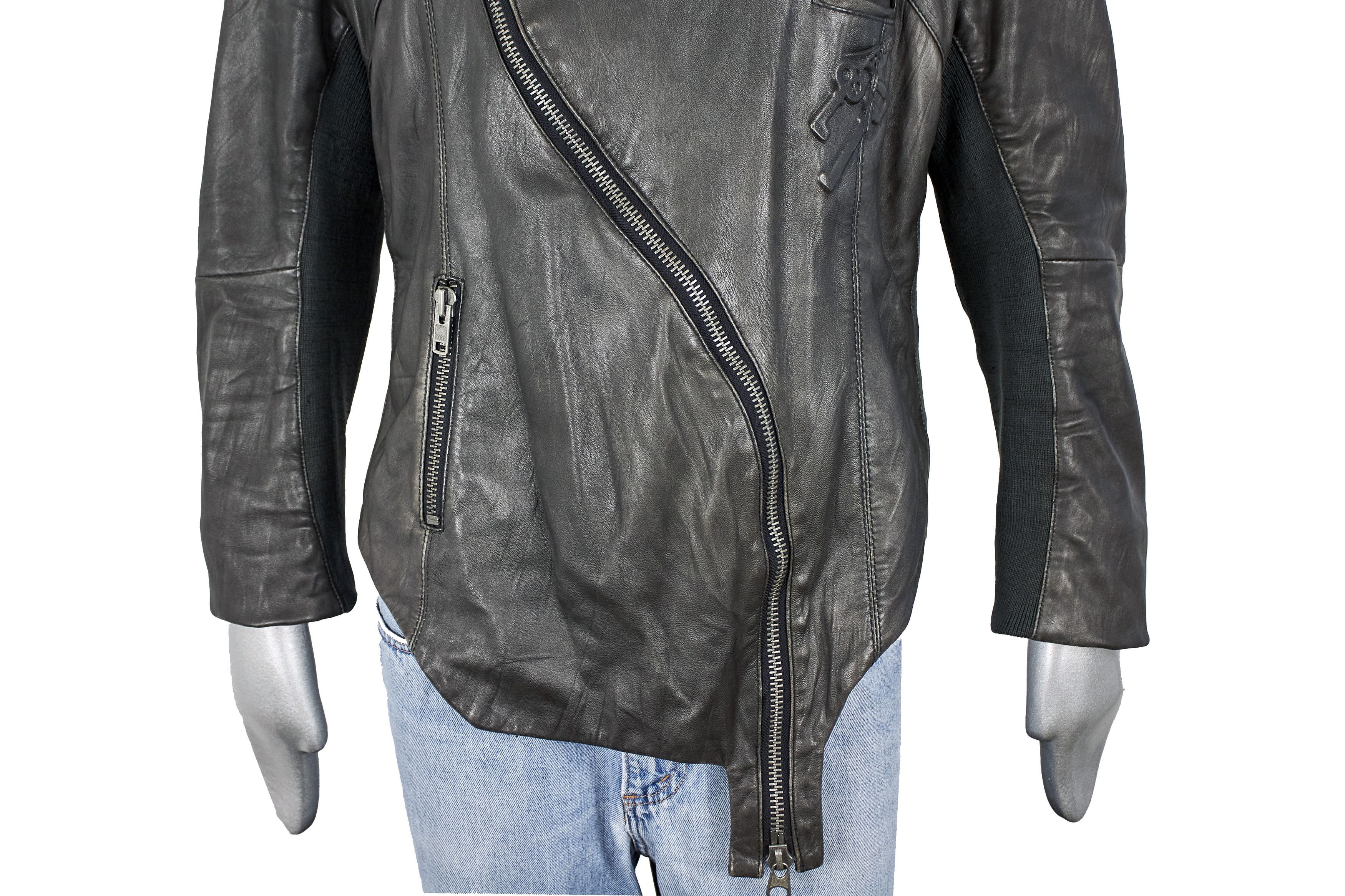 Delusion Delusion futuristic designer men's leather biker jacket Size US XL / EU 56 / 4 - 11 Thumbnail