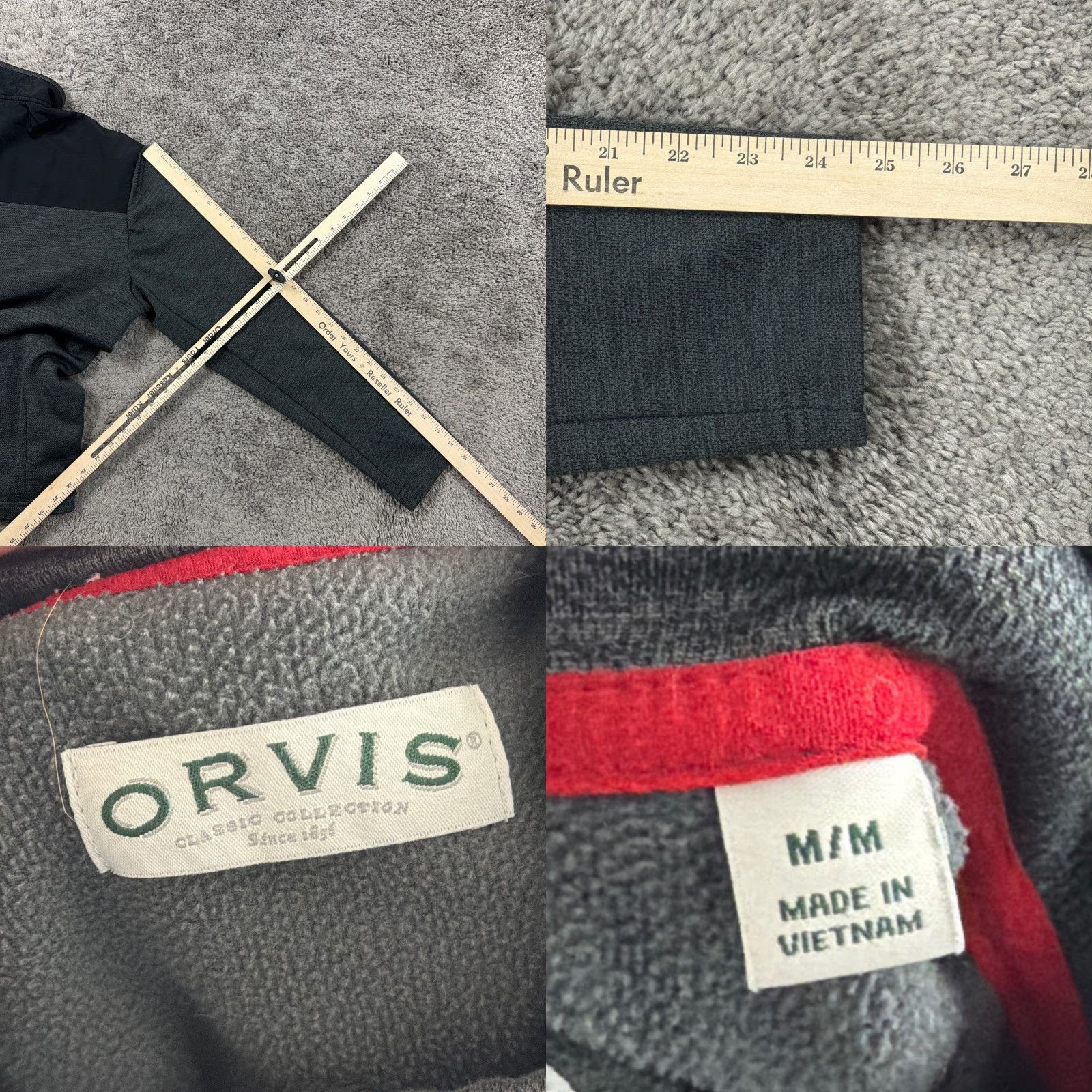 Orvis Orvis Jacket Mens M Gray Softshell Full Zip Fleece Lined Hooded Pockets Size US M / EU 48-50 / 2 - 8 Thumbnail