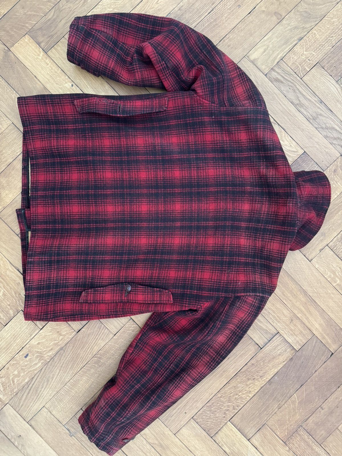 Woolrich Woolen Mills Vintage Woolrich Red Plaid Wool Coat - Fits Large Size US L / EU 52-54 / 3 - 8 Thumbnail