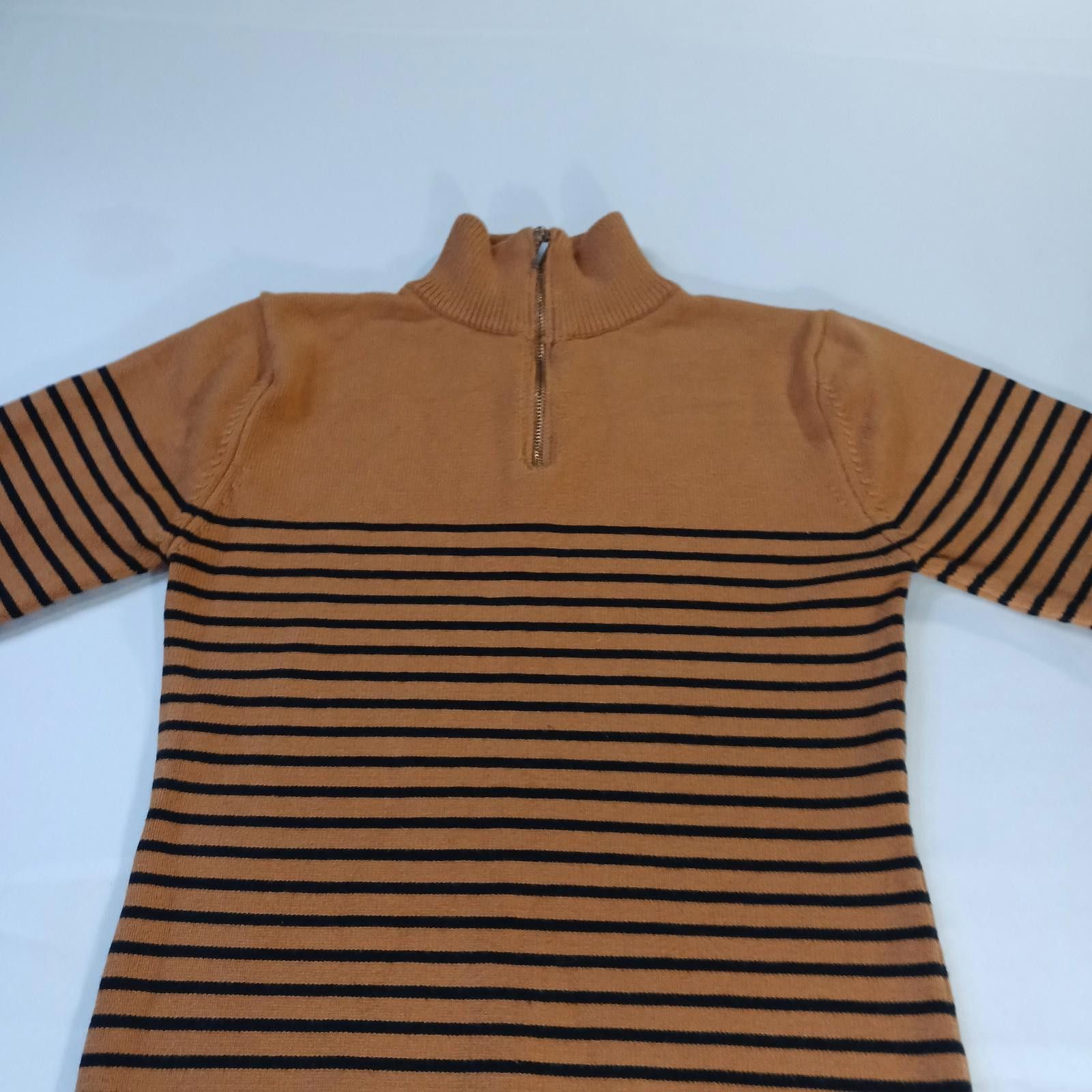 Other Coofandy Women's Orange & Black Stripes 1/4 Zip Sweater M Size M / US 6-8 / IT 42-44 - 11 Thumbnail
