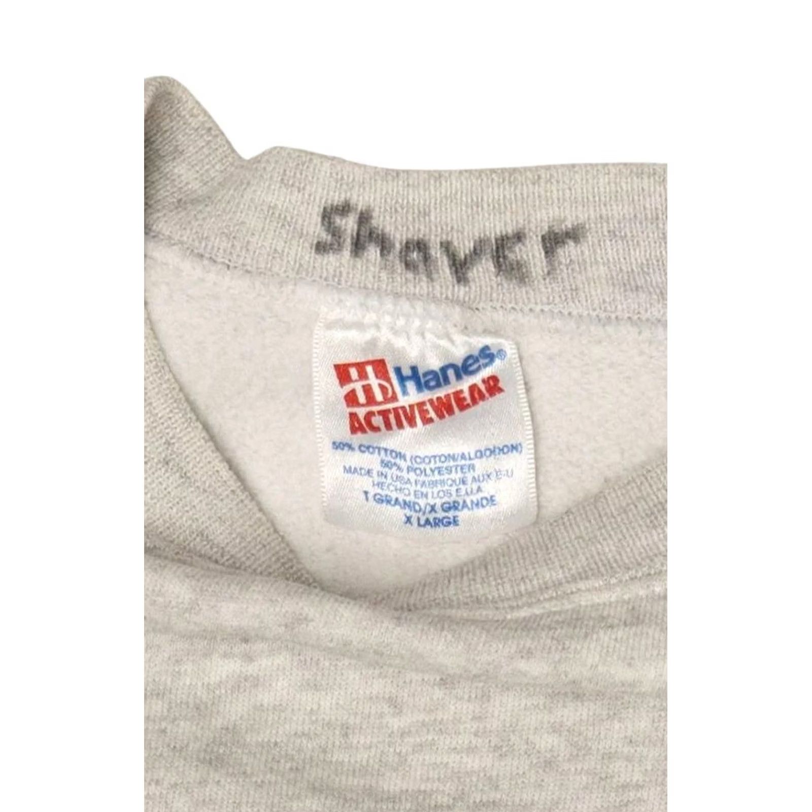 Hanes VINTAGE Hanes Saint Roch's School Sweatshirt Gray 1990s XL Long Sleeve Cotton / Polyester Mens Womens Boys Girls Size US XL / EU 56 / 4 - 3 Thumbnail