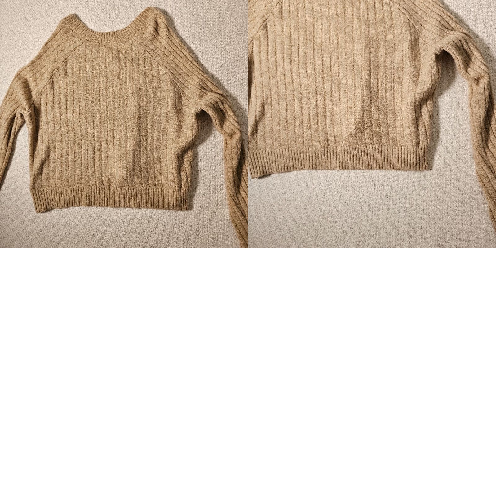 Vintage Harper Heritage Sweater Womens Size M V-Neck Cable-Knit Long Sleeve Pullover Gray Ribbed Classic Knit Size M / US 6-8 / IT 42-44 - 9 Thumbnail