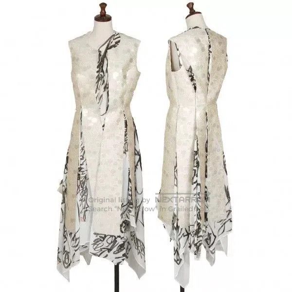 Junya Watanabe deconstructed calligraphy dress by comme des garcons. Size M / US 6-8 / IT 42-44 - 2 Thumbnail