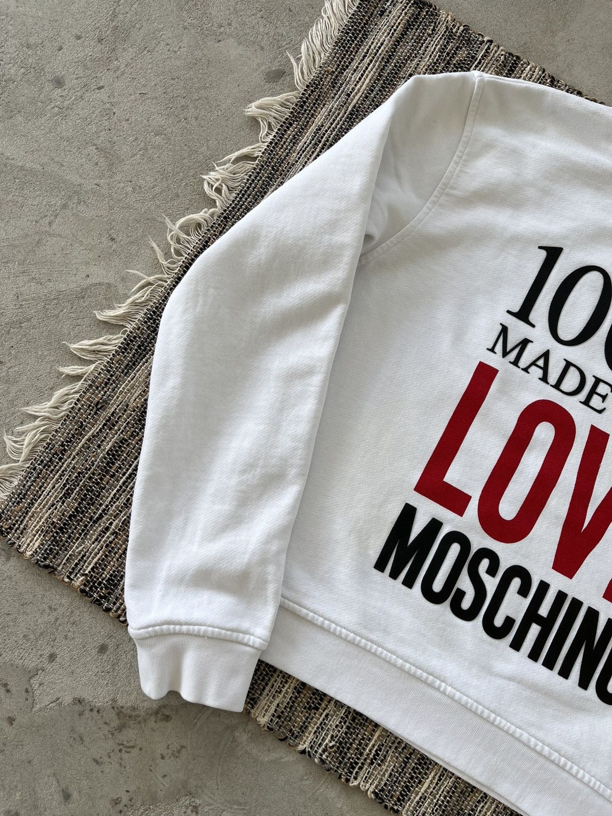 Moschino Moschino Sweatshirt White Big Logo luxury avantgarde Y2K Size M / US 6-8 / IT 42-44 - 2 Thumbnail