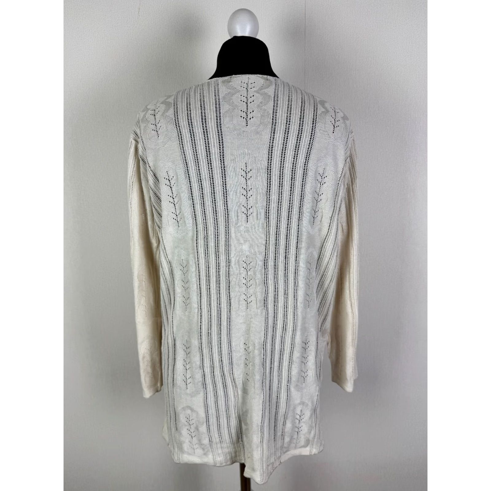 Vintage Gudrun Sjoden Ivory Knit Top Jumper XL Women Crew Neck Pullover Knitwear Top Womens XL Ivory Size XL / US 12-14 / IT 48-50 - 3 Thumbnail