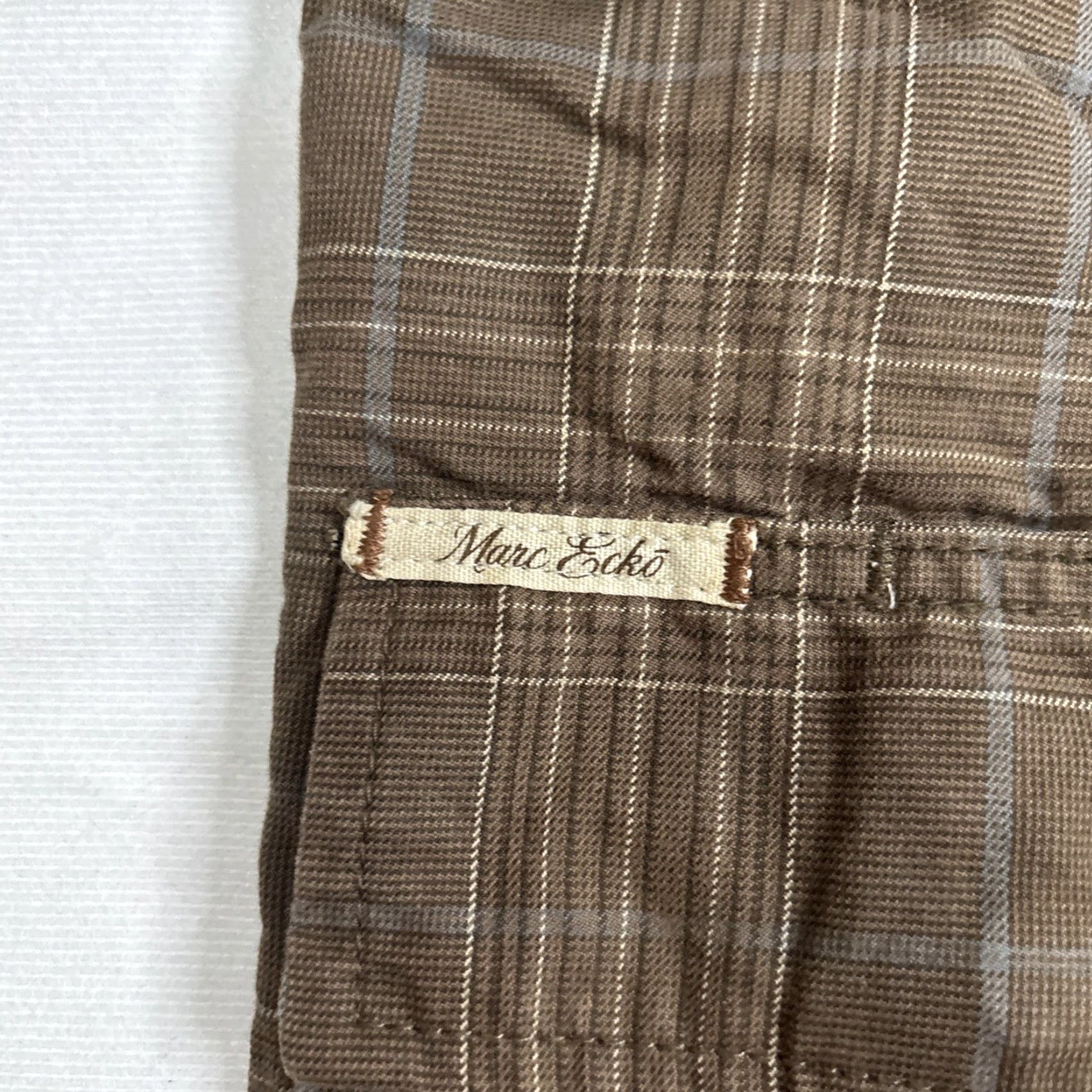 Marcs VINTAGE Marc Ecko Military Jacket Brown & Blue Plaid Coat Mid-Length Mens M Size US M / EU 48-50 / 2 - 2 Thumbnail