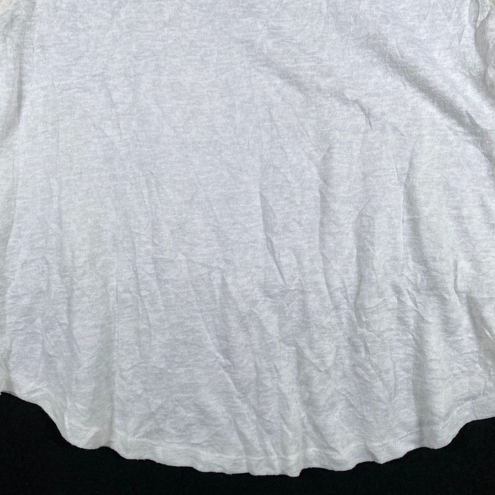 Lauren Conrad LC Lauren Conrad Womens Shirt White Semi Sheer Lace Short Sleeve Stretch M Size M / US 6-8 / IT 42-44 - 3 Thumbnail