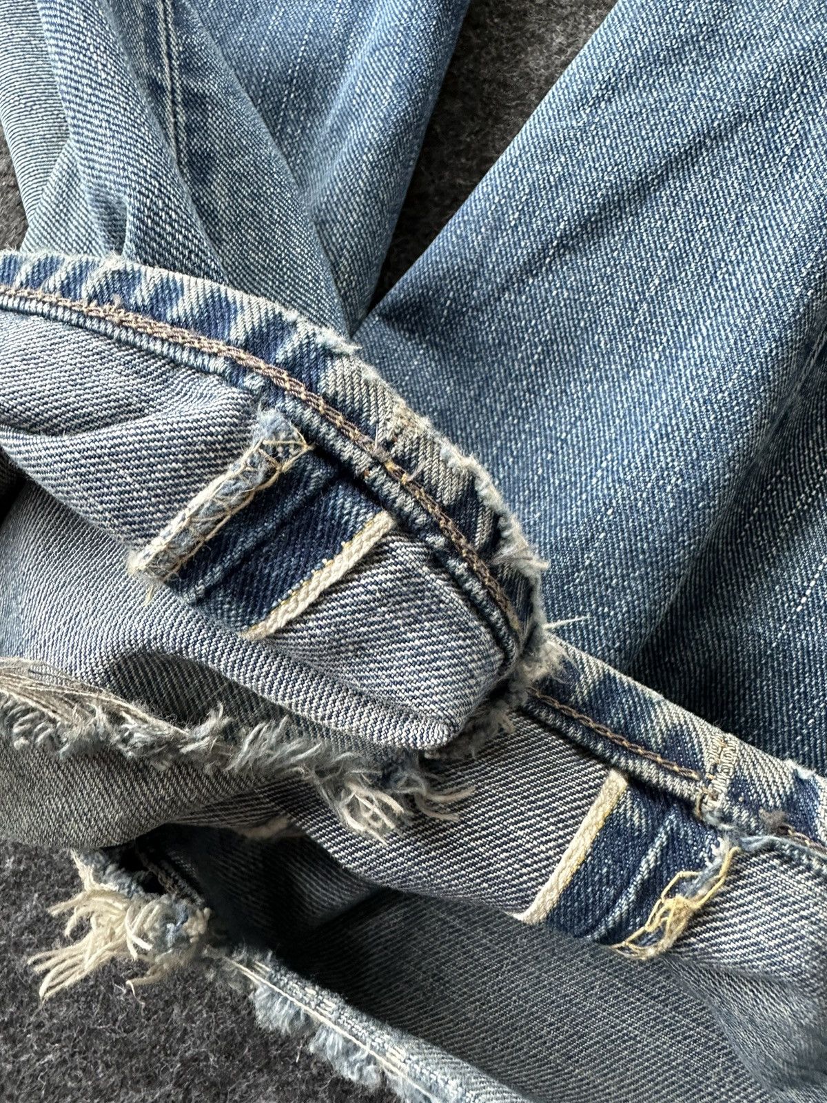 Lee Vintage Rare 50s Lee 101 Half Selvedge Denim 29x34 D444 Size US 29 - 13 Thumbnail