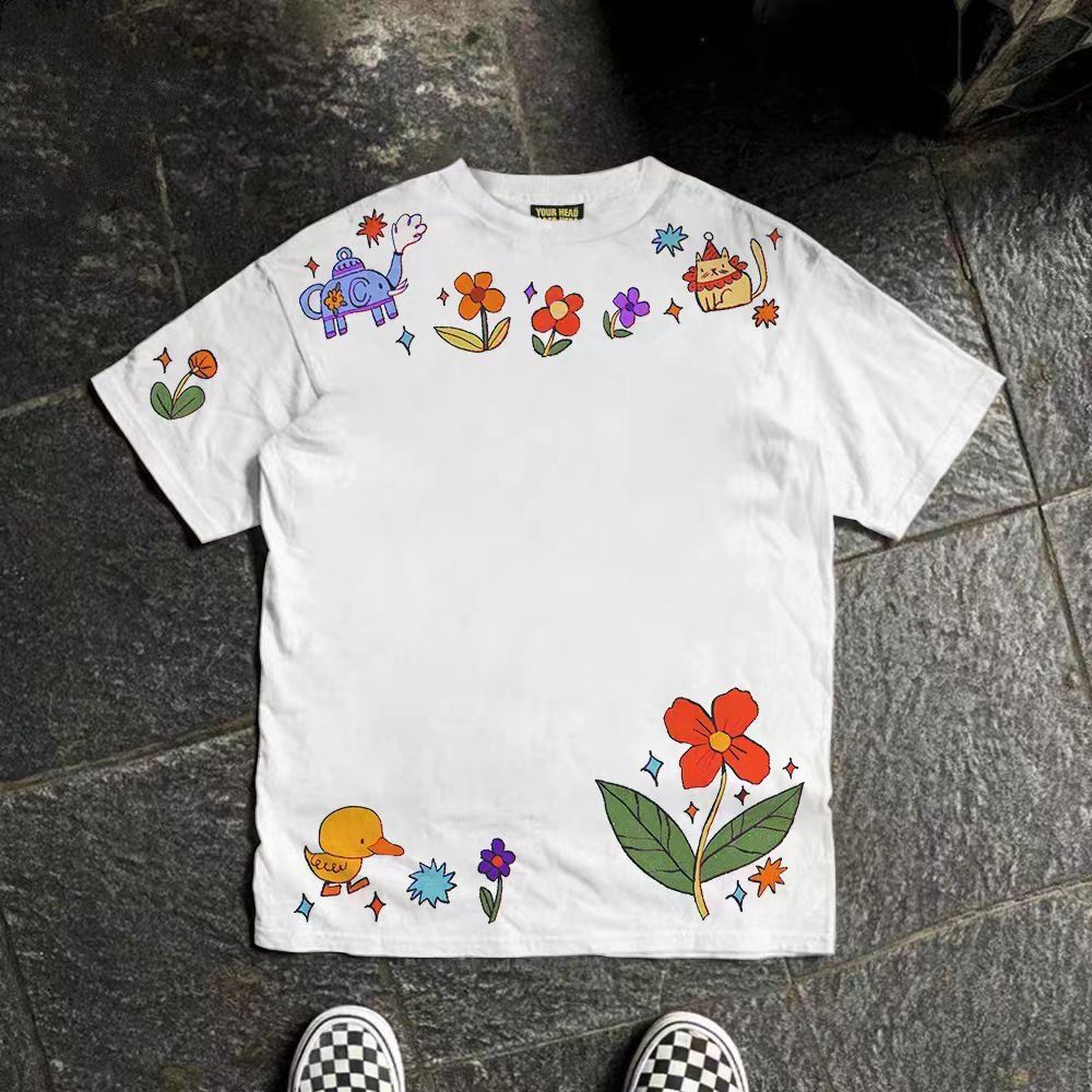 Vintage White washed vintage floral print t-shirt Size US M / EU 48-50 / 2 - 1 Thumbnail