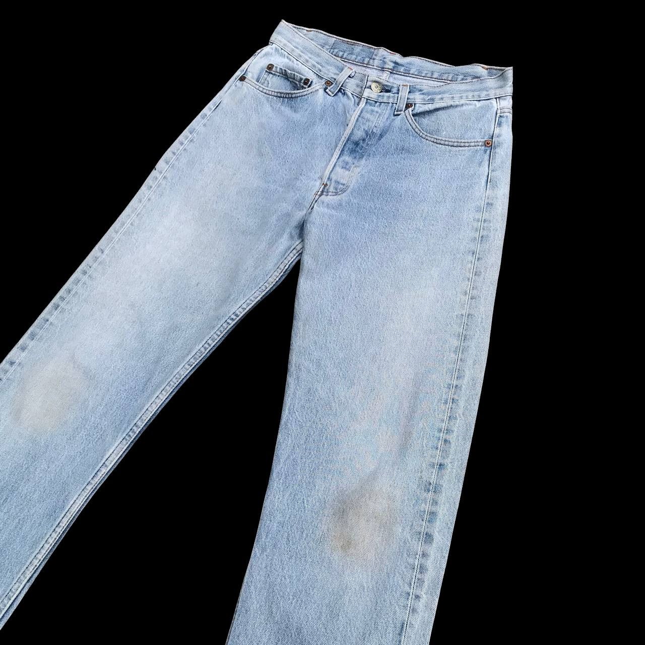 Levi's Vintage Clothing 80S Vintage Levis 501 USA lightwash dirty Stain W29x28 inch Size US 29 - 13 Thumbnail