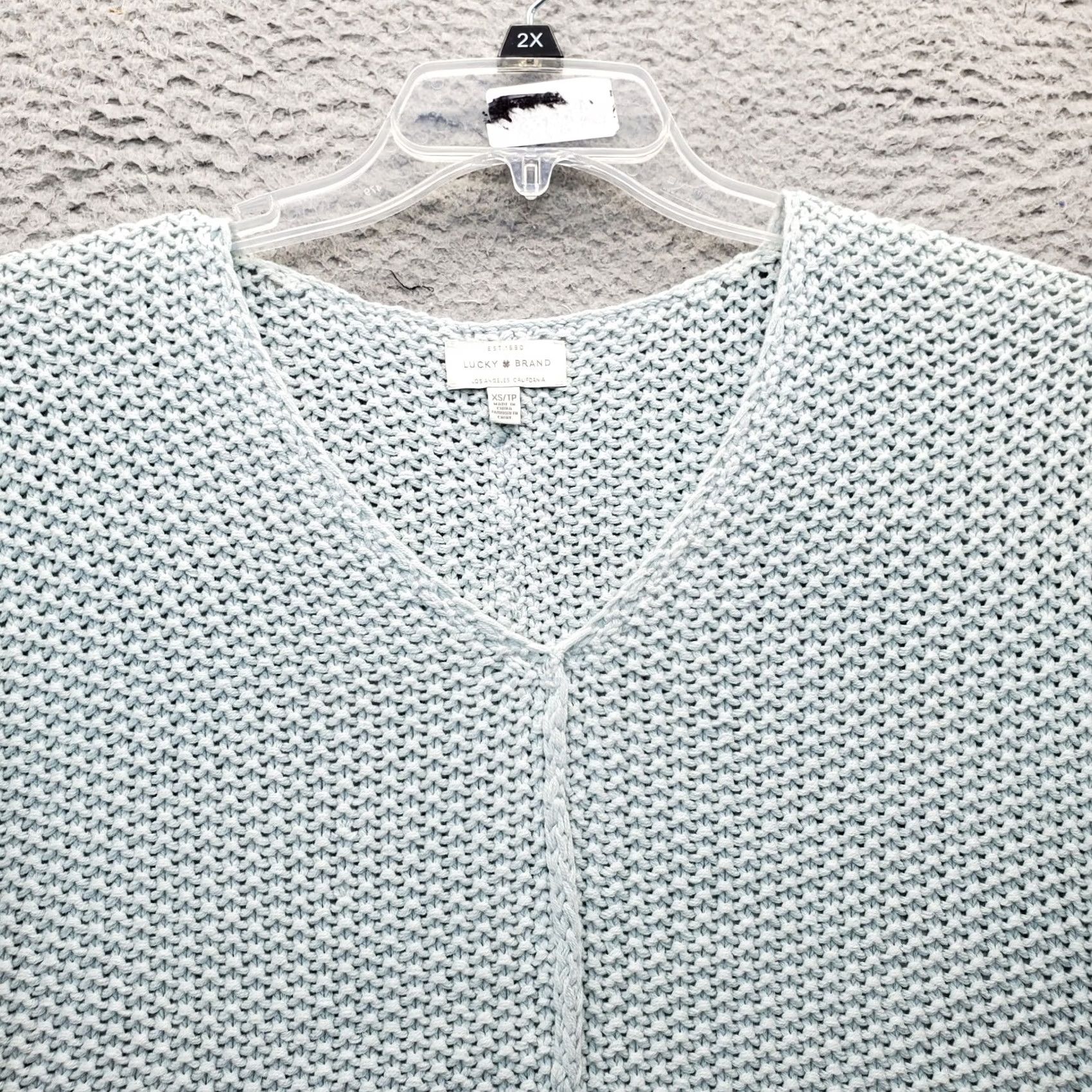 Lucky Brand Lucky Brand Sweater Women's XS Green Chunky Knit Oversized V-Neck Pullover Size XS / US 0-2 / IT 36-38 - 4 Thumbnail