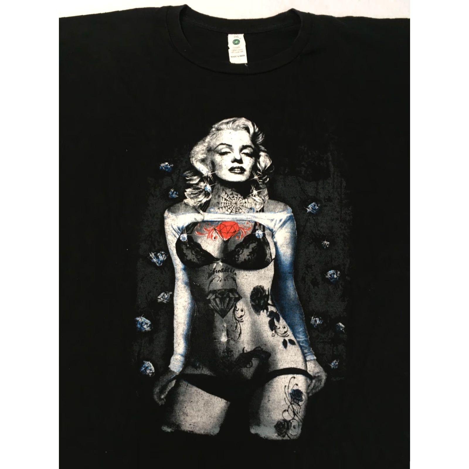 Vintage Nike Shirt Men XXL Black - Marilyn Monroe unbreakable lingerie? (Adapted) Size US XXL / EU 58 / 5 - 2 Thumbnail