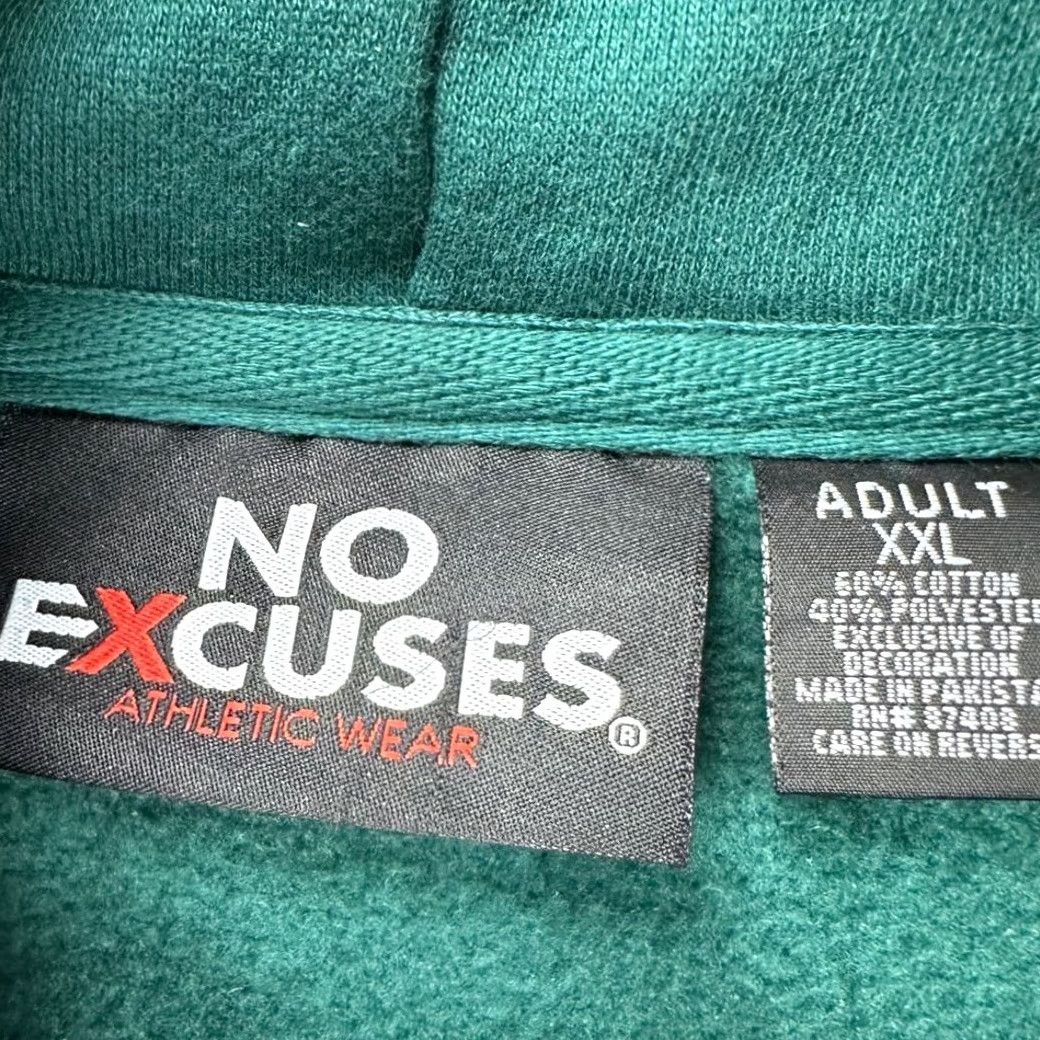 Vintage Wayne Hockey Club WHC Hoodie Sweatshirt Mens 2XL Green Drawstring No Excuses NEW Size US XXL / EU 58 / 5 - 4 Thumbnail