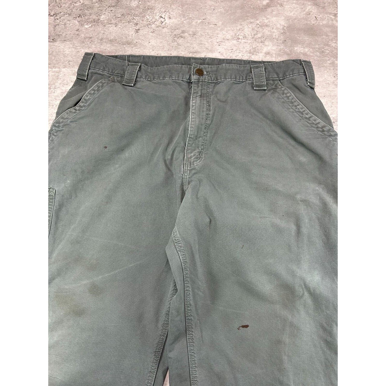 Carhartt Carhartt Dungaree Fit Canvas Workwear Carpenter Pants Sz 39 Size US 39 - 4 Thumbnail