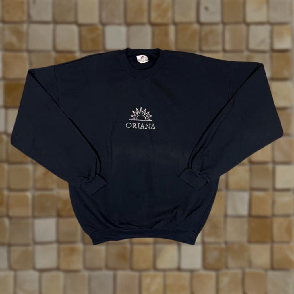 Vintage Vintage Hossacks Oriana Diamante Souvenir Graphic Crewneck Sweatshirt XL Black Mens Pullover Long Sleeve Sweatshirt Size US XL / EU 56 / 4 - 1 Thumbnail