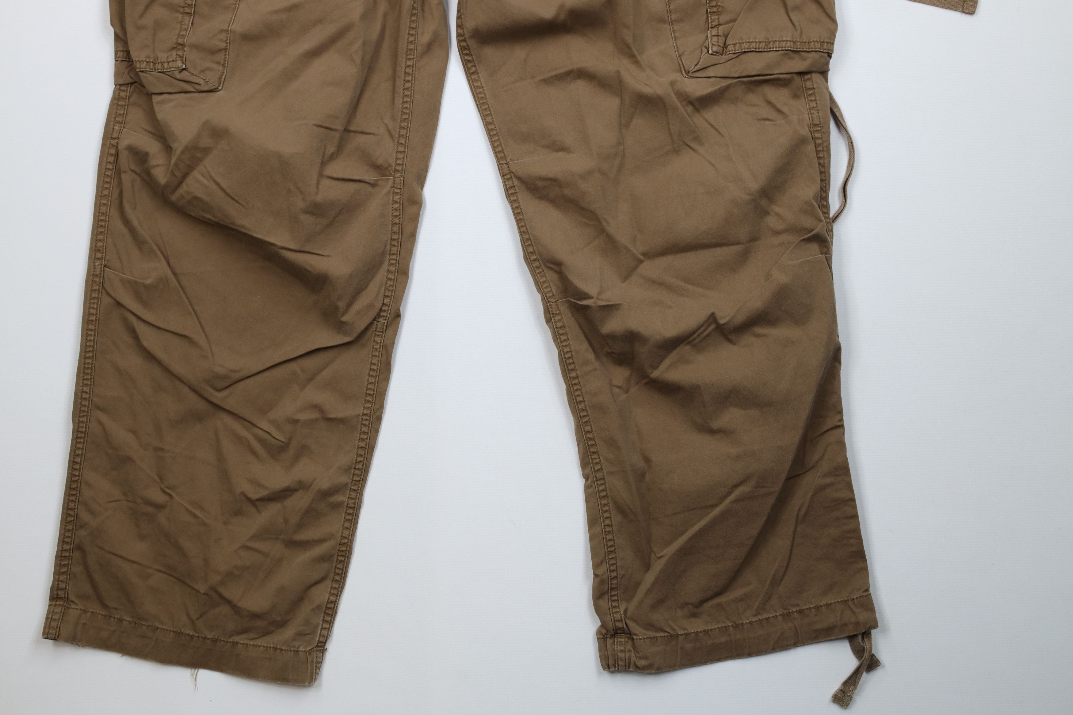 Aeropostale Vintage 90s Y2K Aeropostale Wide Leg Cargo Pants Brown Size US 32 / EU 48 - 4 Thumbnail