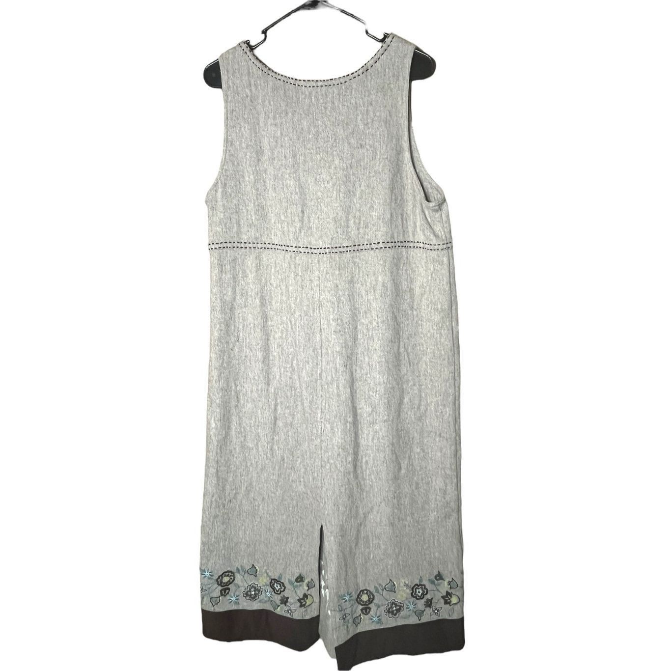 Other J Jill Medium Wool Dress Embroidered Hem Midi Tan Brown Mode Size M / US 6-8 / IT 42-44 - 5 Thumbnail