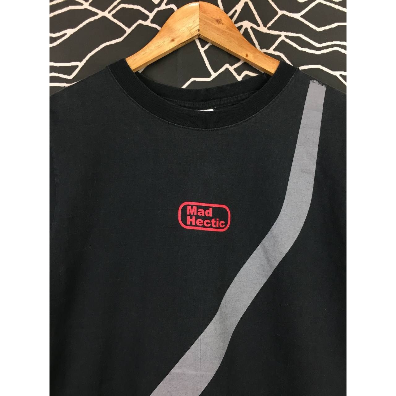 Japanese Brand Mad Hectic Japanese Streetwear Diagonal Stripe Tee Size US M / EU 48-50 / 2 - 3 Thumbnail