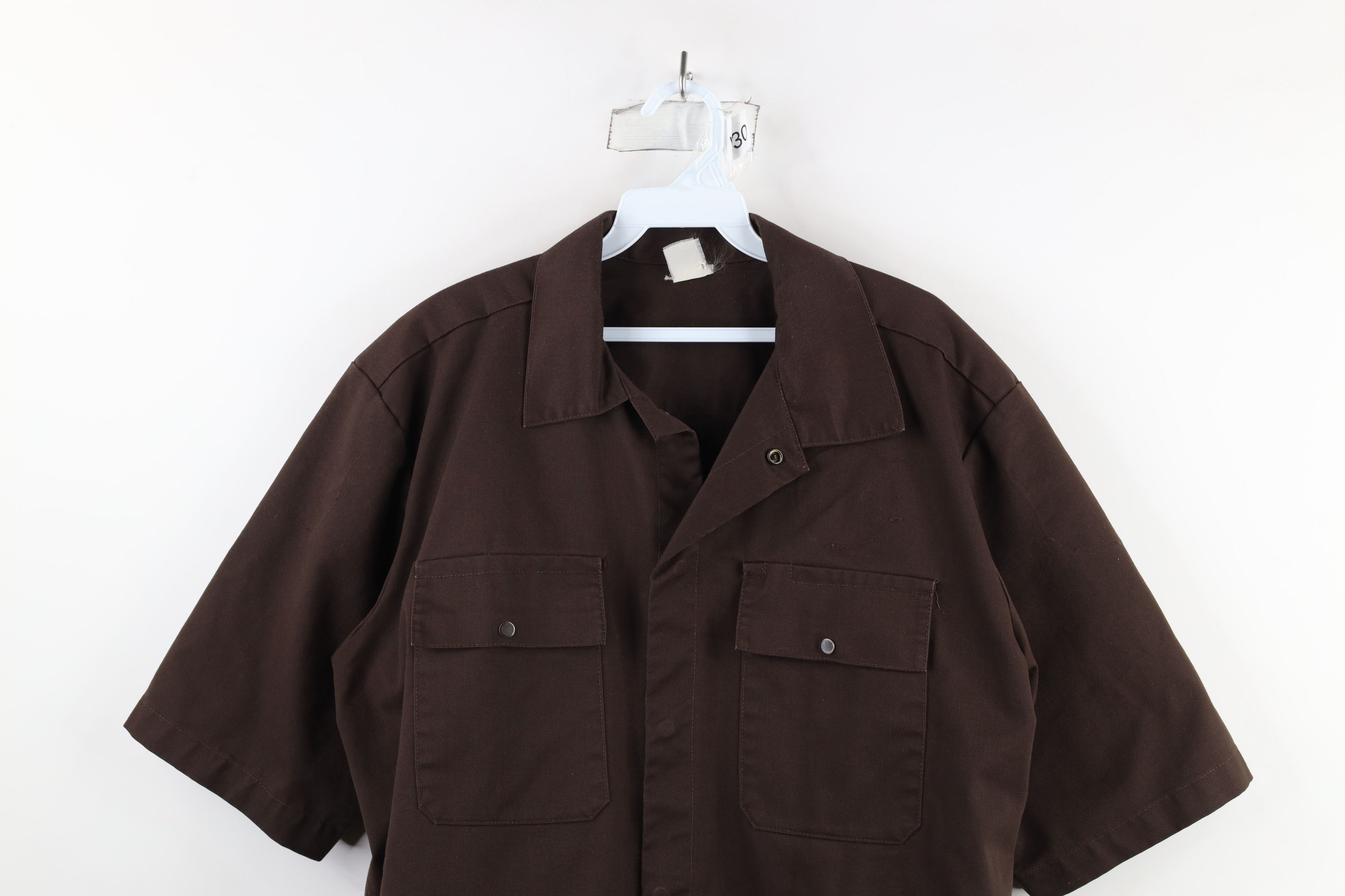 Vintage Vintage 90s Streetwear Heavyweight Mechanic Button Shirt Size US XXL / EU 58 / 5 - 2 Thumbnail