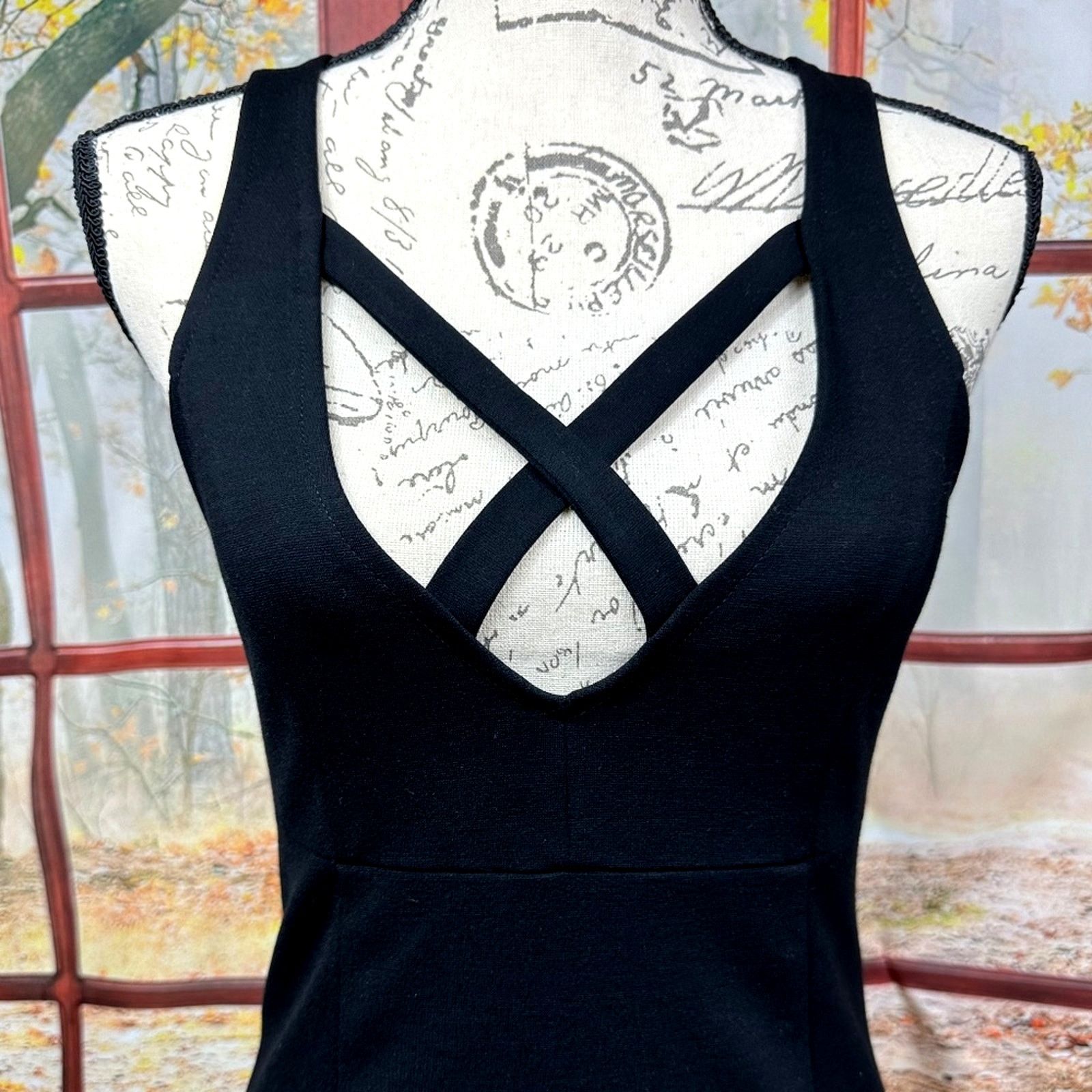 Free People Free People Elizabeth Criss Cross Mini Dress Black Size XS Size XS / US 0-2 / IT 36-38 - 9 Thumbnail