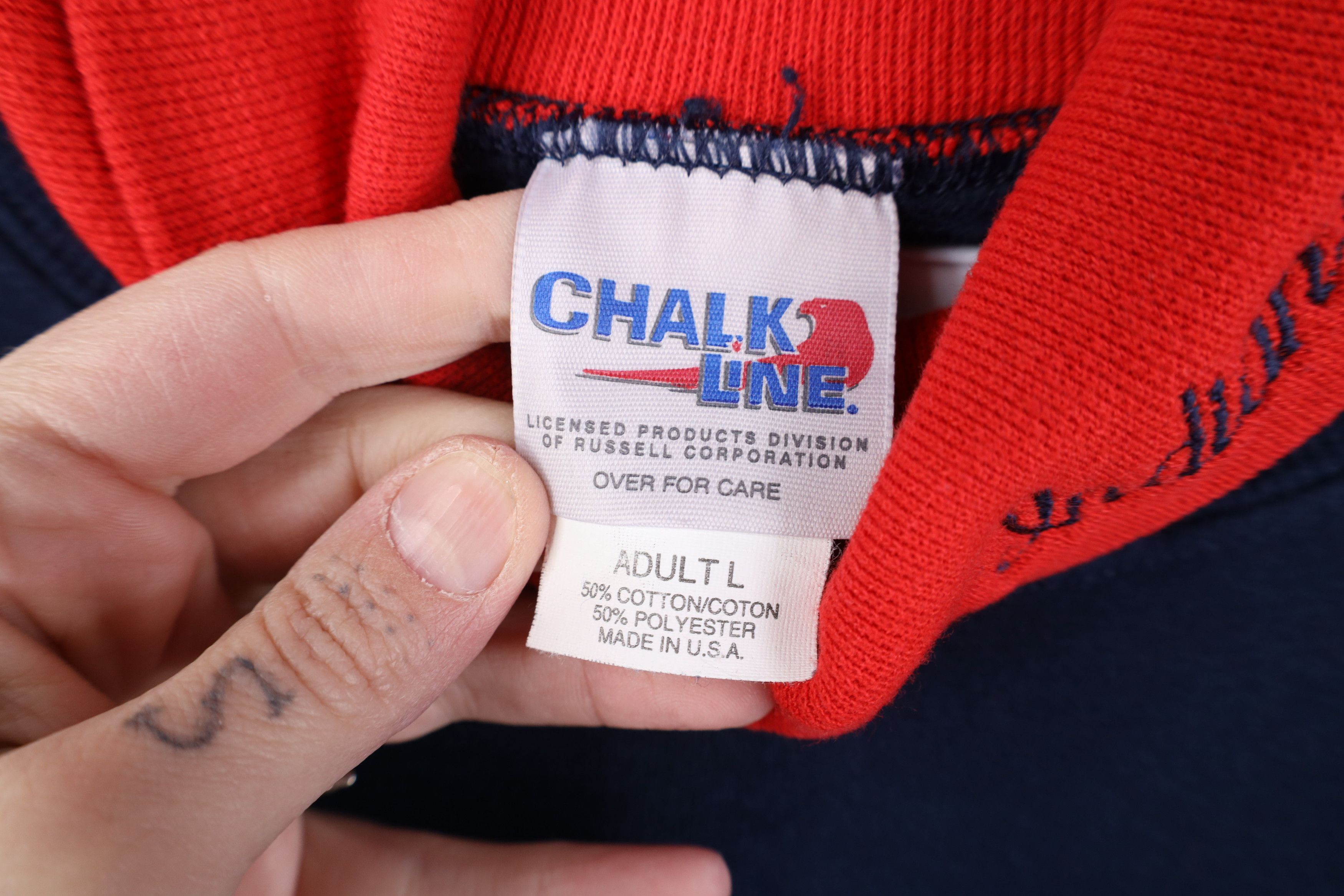 Vintage Vintage 90s Indians Baseball Turtleneck Sweatshirt USA Size US L / EU 52-54 / 3 - 6 Thumbnail