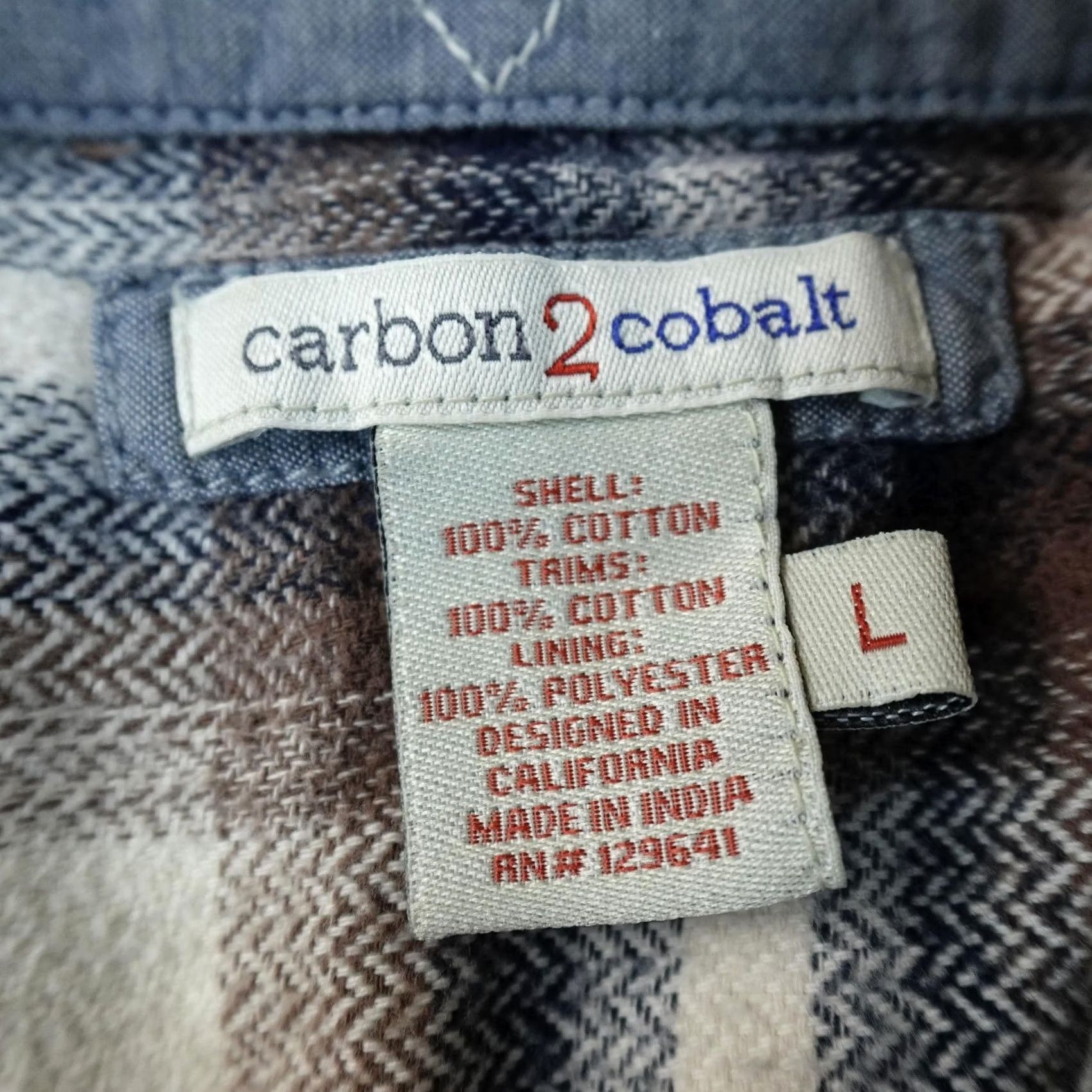 Carbon2Cobalt carbon2cobalt Jacket Mens L Brown Plaid Flannel Sherpa Lined Shirt Coat Outdoor Size US L / EU 52-54 / 3 - 4 Thumbnail