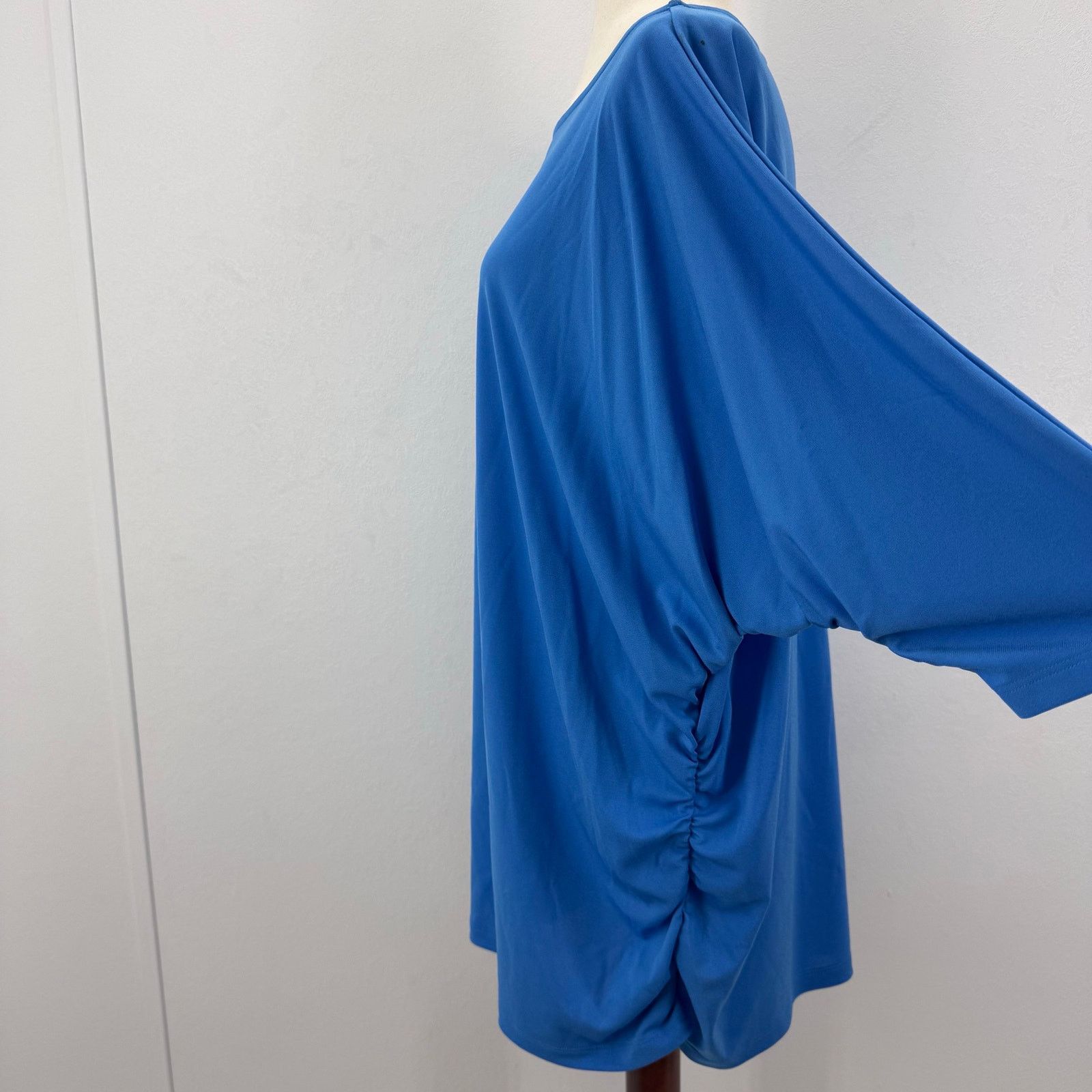Marina Rinaldi Marina Rinaldi Dolman Batwing Sleeve Blouse Blue Plus 20-22 Size 3XL / US 20-22 - 2 Thumbnail