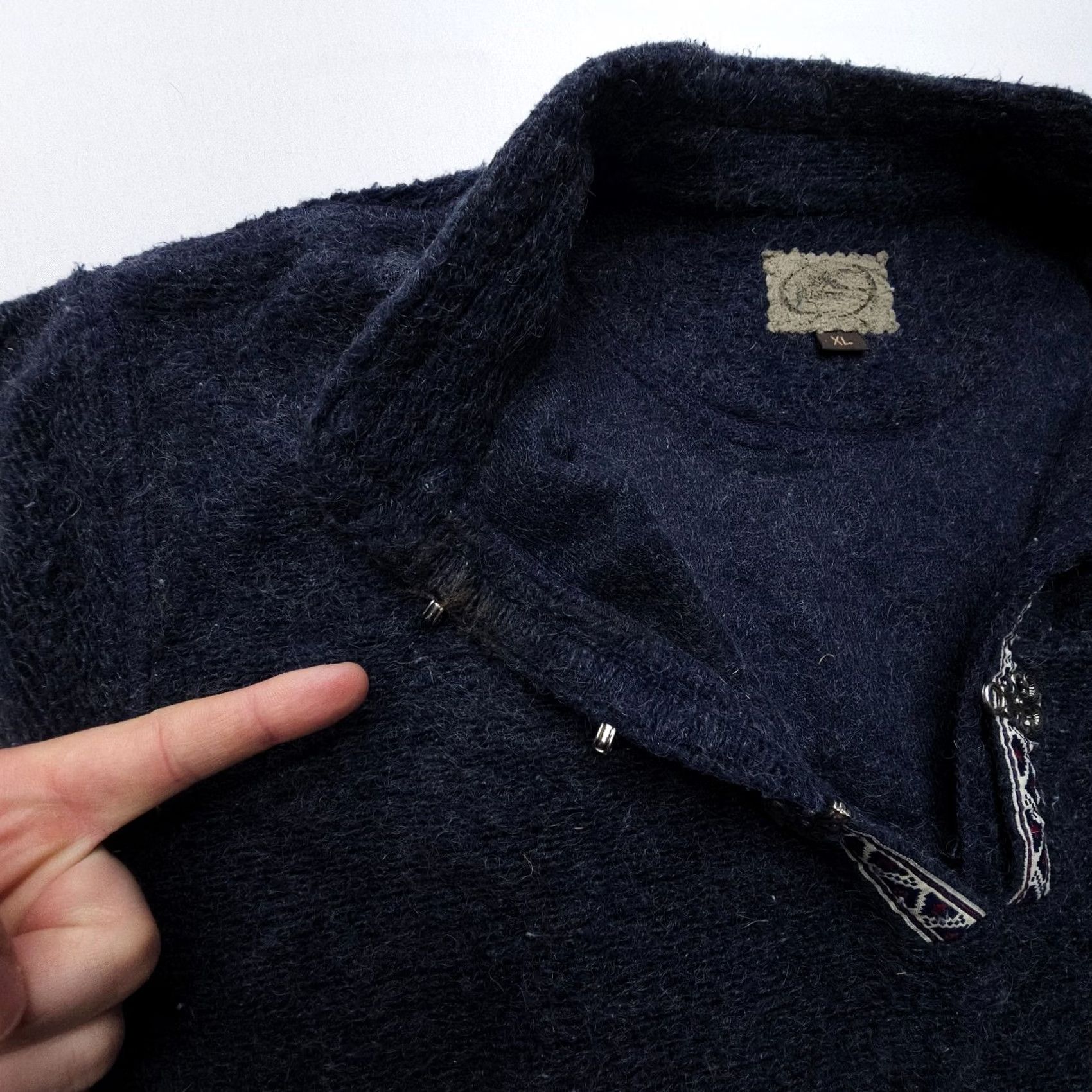 Vintage VINTAGE Sierra Sport Sweater Womens XL Blue Mohair Blend Mock Neck Pullover Knit Classic Casual Men/Women Size XL / US 12-14 / IT 48-50 - 4 Thumbnail