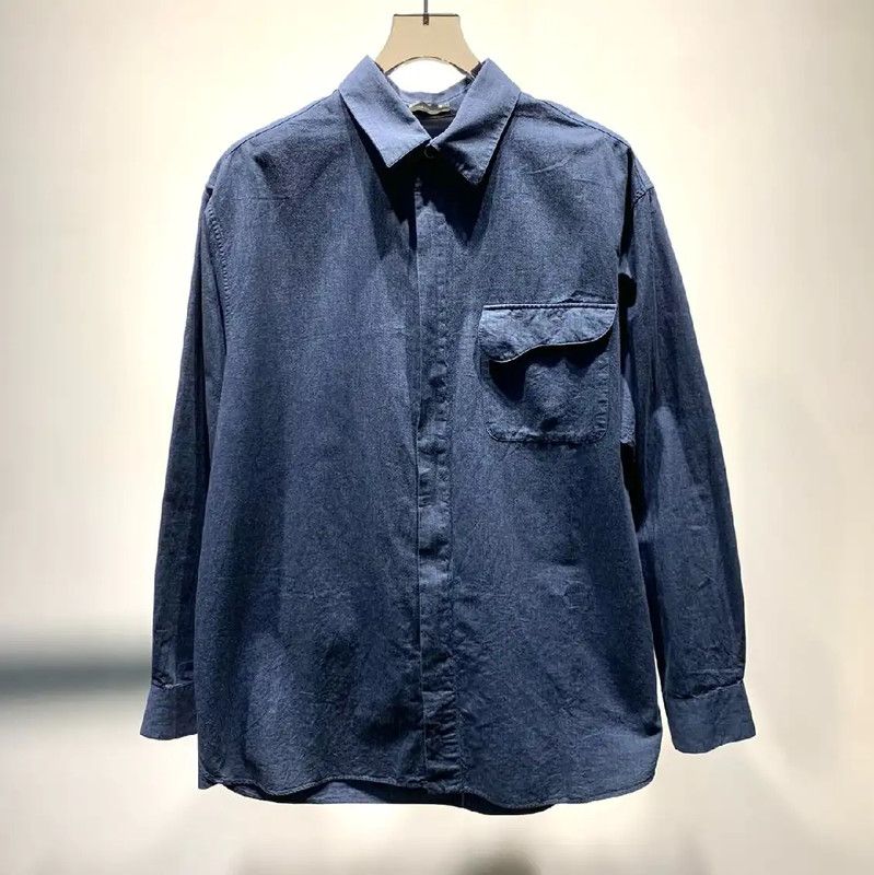 Dior Dior Blue Cotton Long Sleeve Shirt 0089 Size US L / EU 52-54 / 3 - 1 Thumbnail