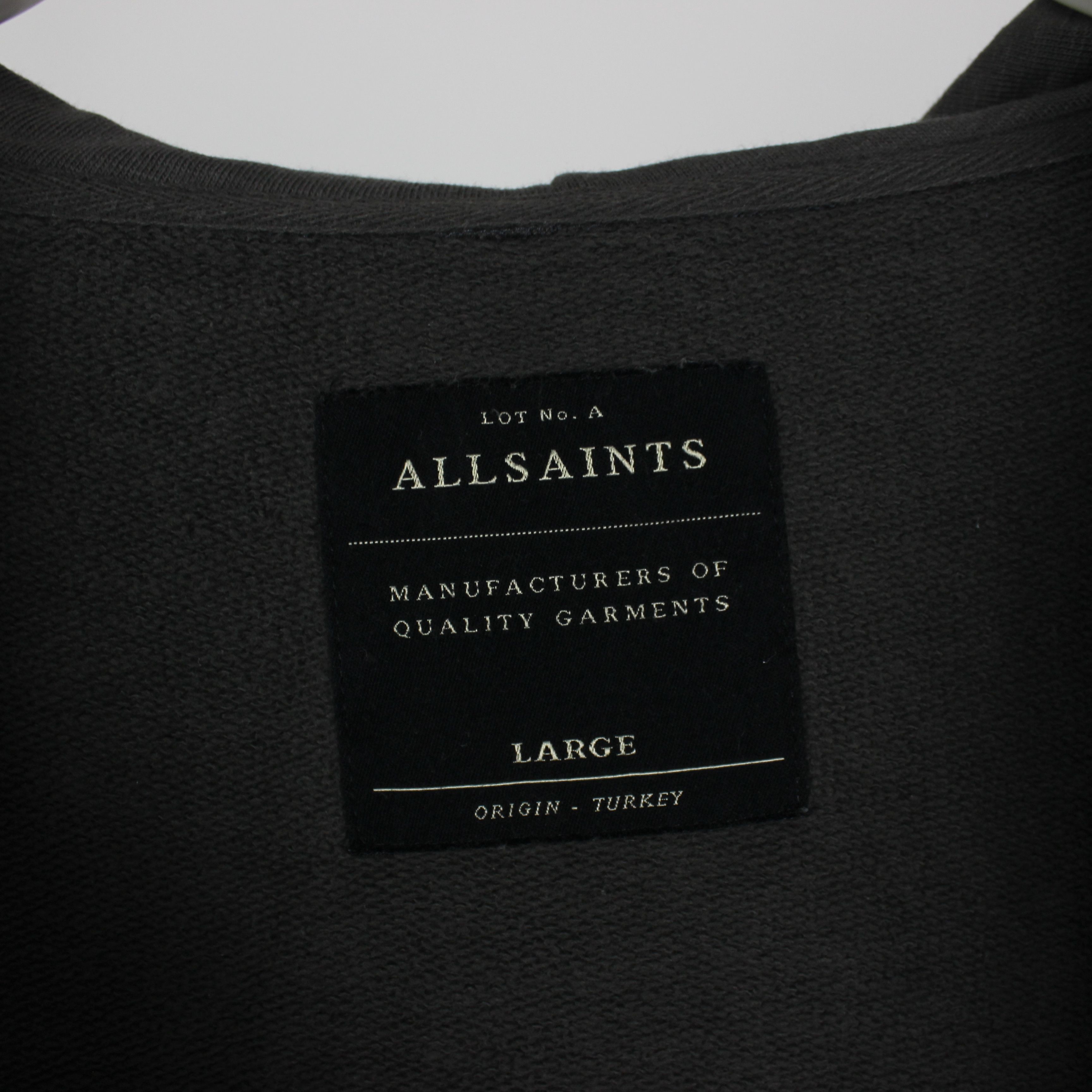 Allsaints allsaints lycan zip hoody men L Gray black Size US L / EU 52-54 / 3 - 6 Thumbnail