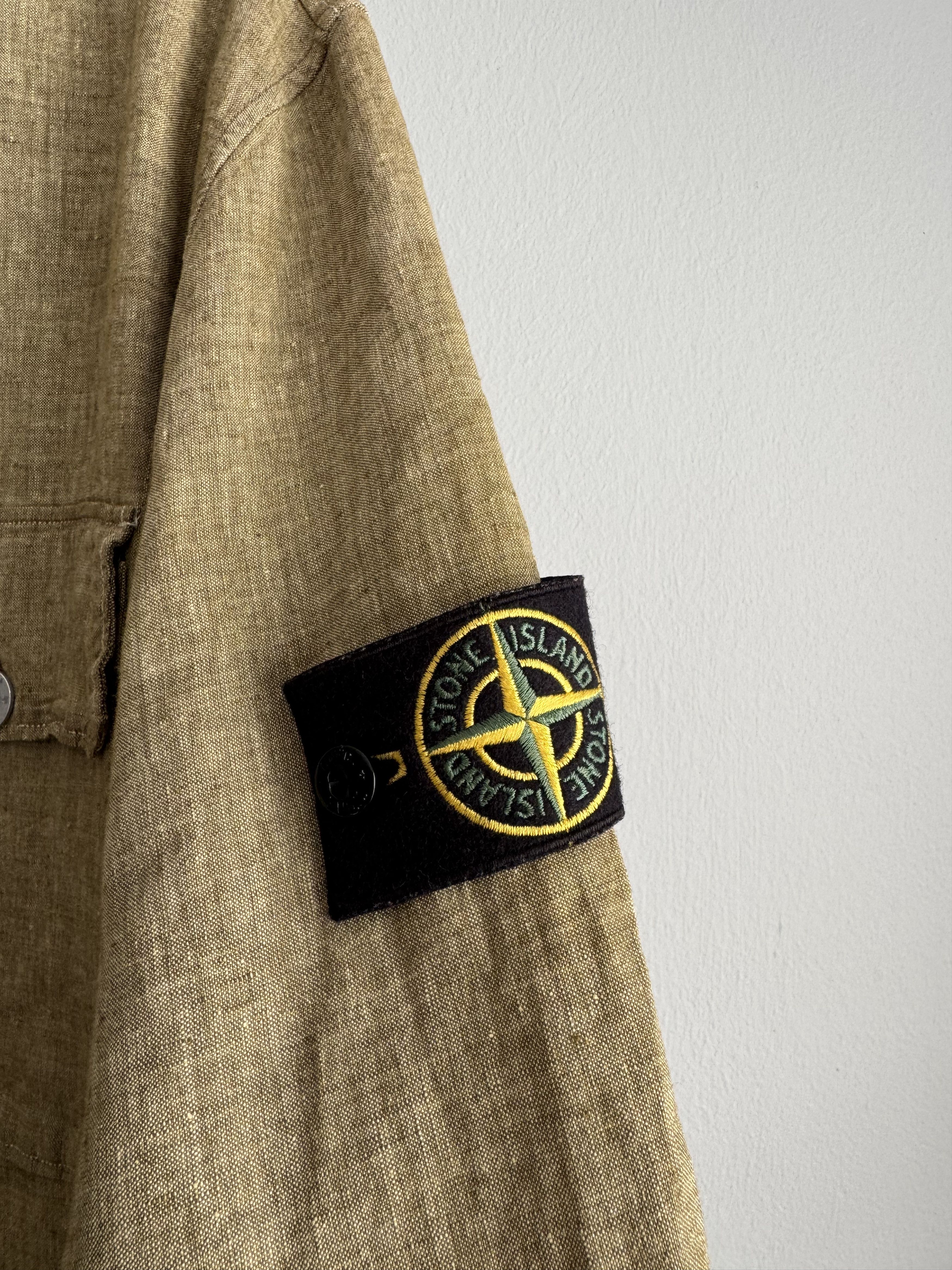 Stone Island RARE Stone Island 90s Compact Flax Linen Jacket Garment Dyed Size US L / EU 52-54 / 3 - 8 Thumbnail