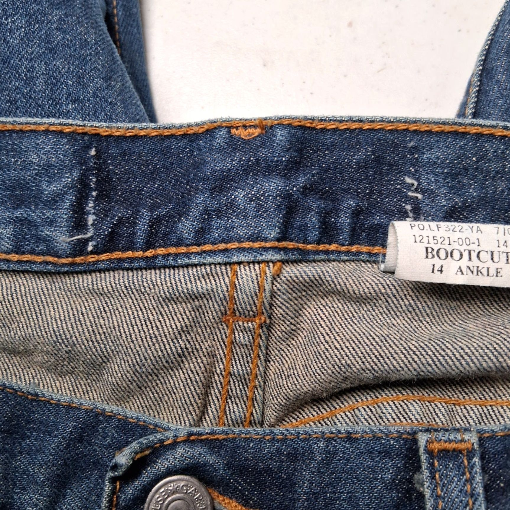 Gap VINTAGE Gap Jeans Women 14 Bootcut Ankle Button Fly Blue Denim Y2K 34" Waist 28" Inseam Womens Size 36" / US 14 / IT 50 - 5 Thumbnail