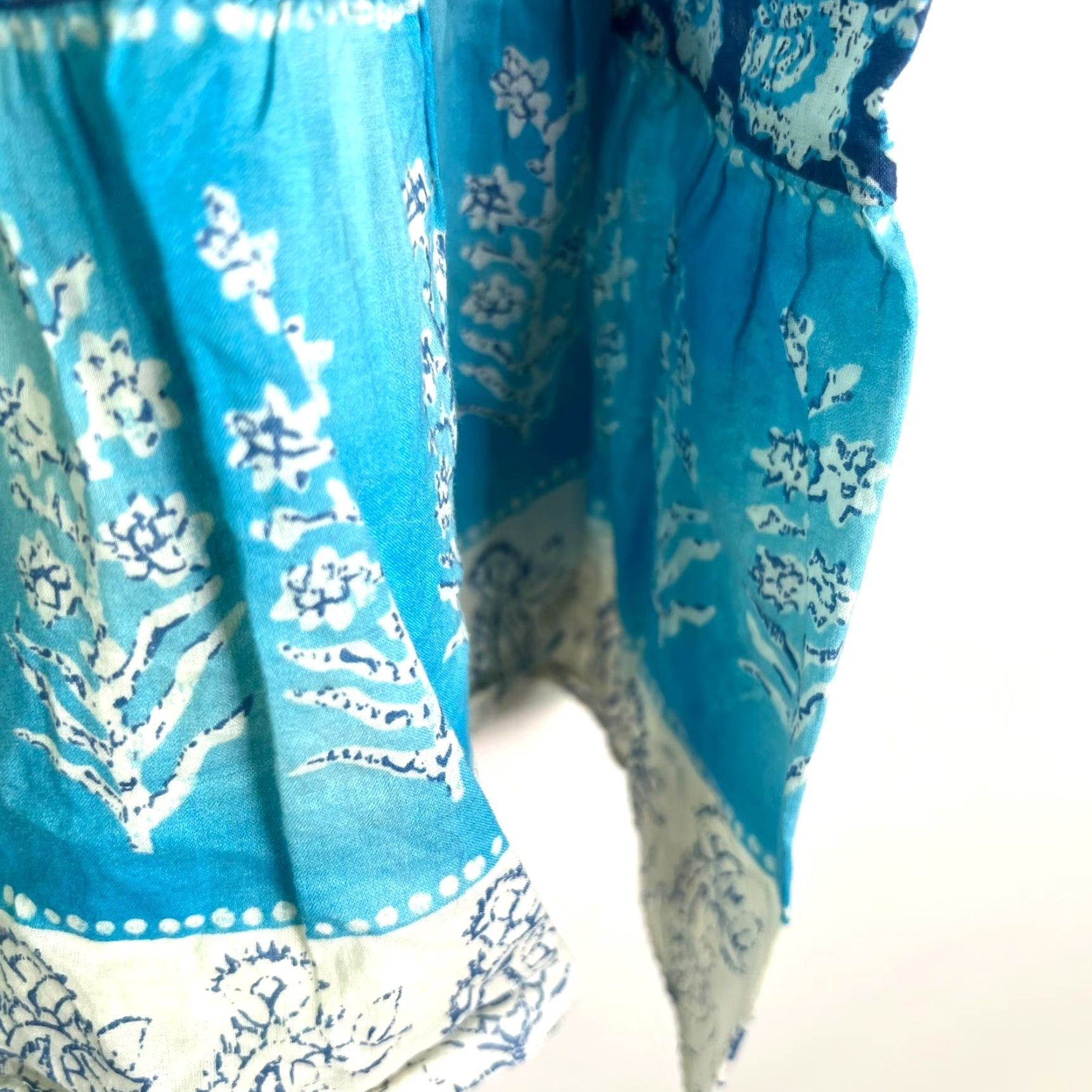 Chaps Chaps Denim Pleated Floral Lined Midi Skirt Womens Size 16 Blue Size 38" / US 16 / IT 52 - 3 Thumbnail