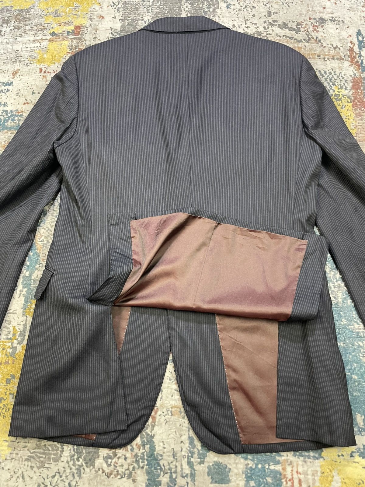 Burberry Burberry Black Label Pinstripes Blazers Size 40L - 7 Thumbnail