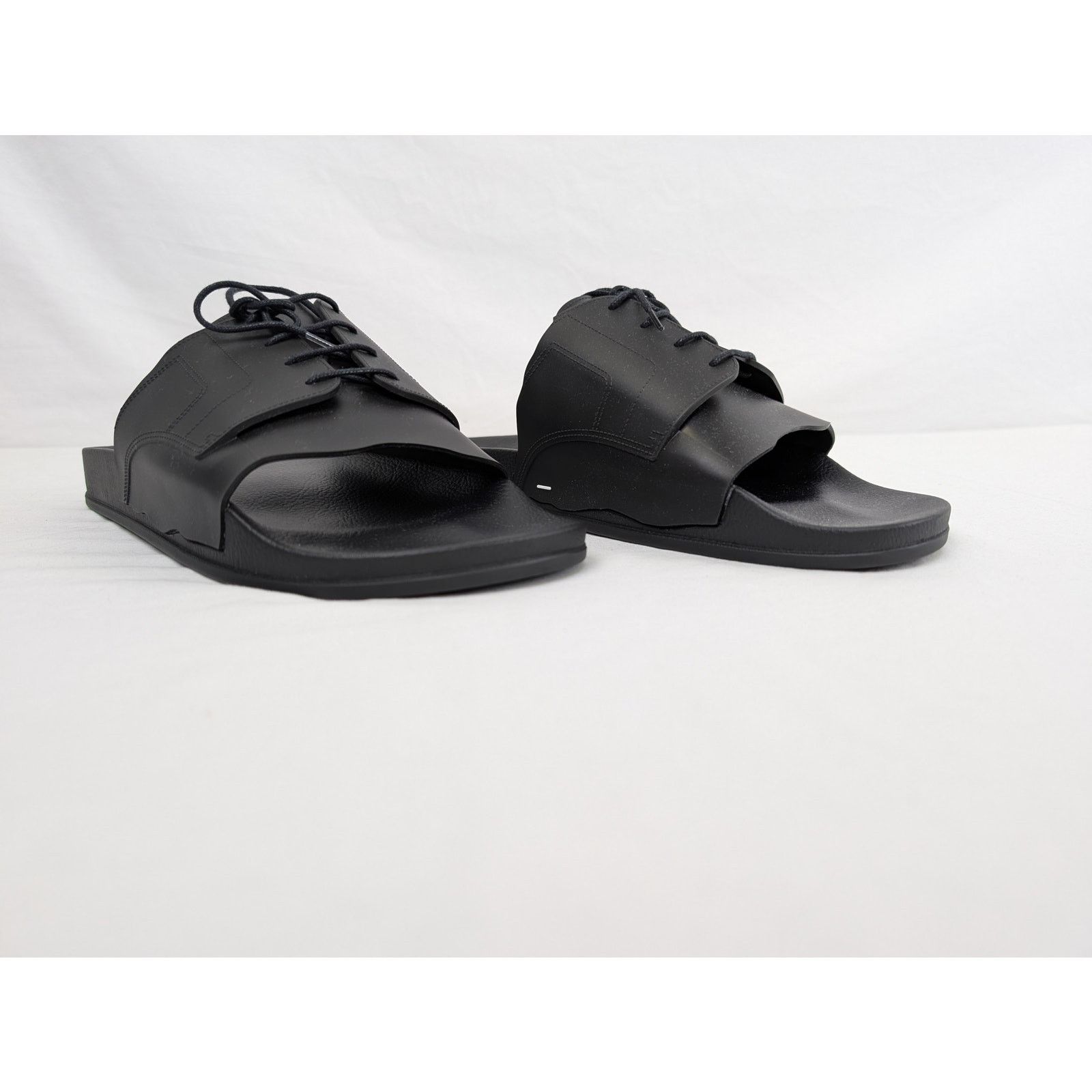 Maison Margiela o1rshd1 Pool Slides Slipper in Black Size US 12 / EU 45 - 4 Thumbnail