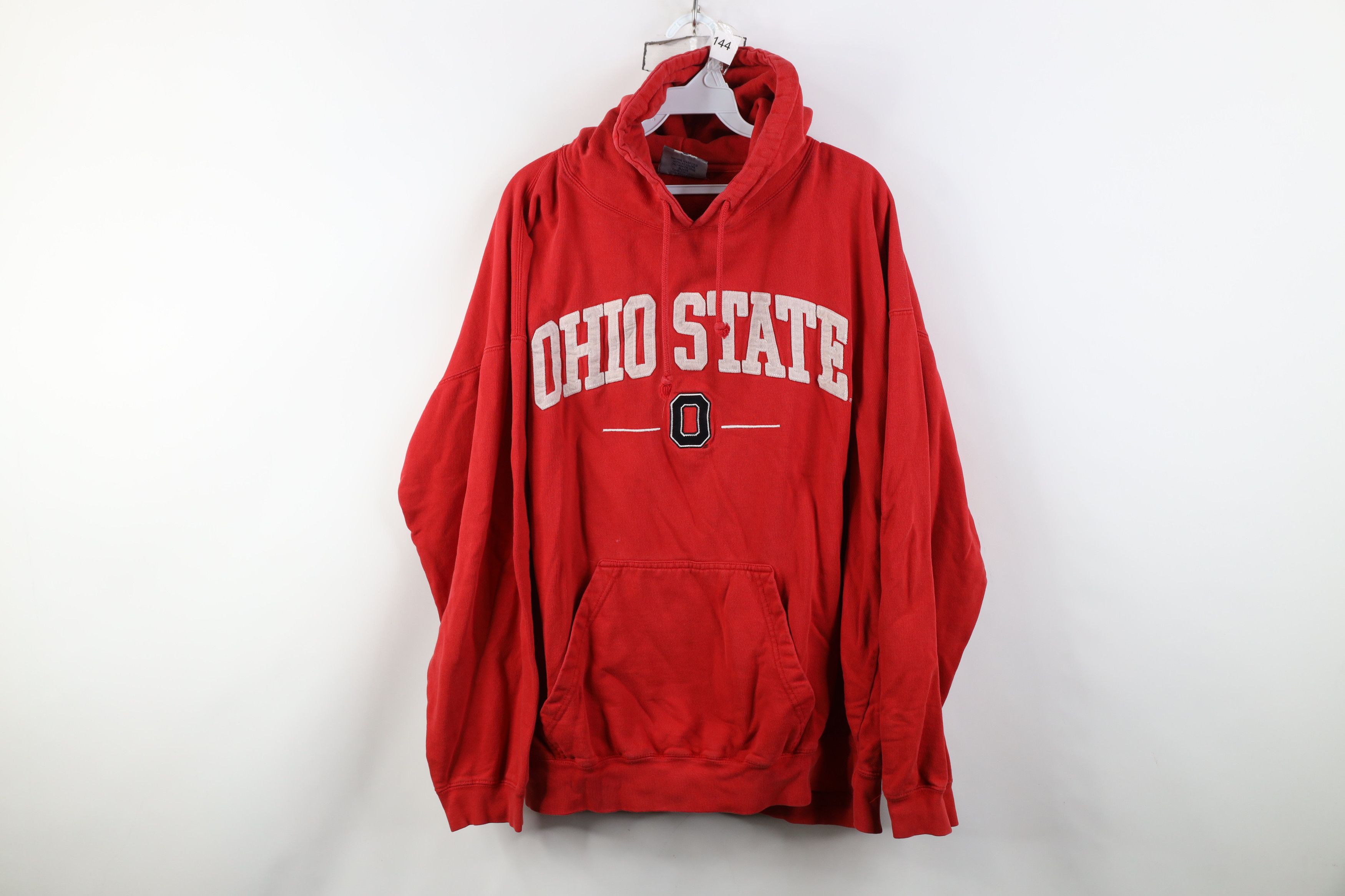 Vintage Vintage 90s Y2K Ohio State University Hoodie Sweatshirt Red Size XXL / US 16-18 / IT 52-54 - 1 Thumbnail