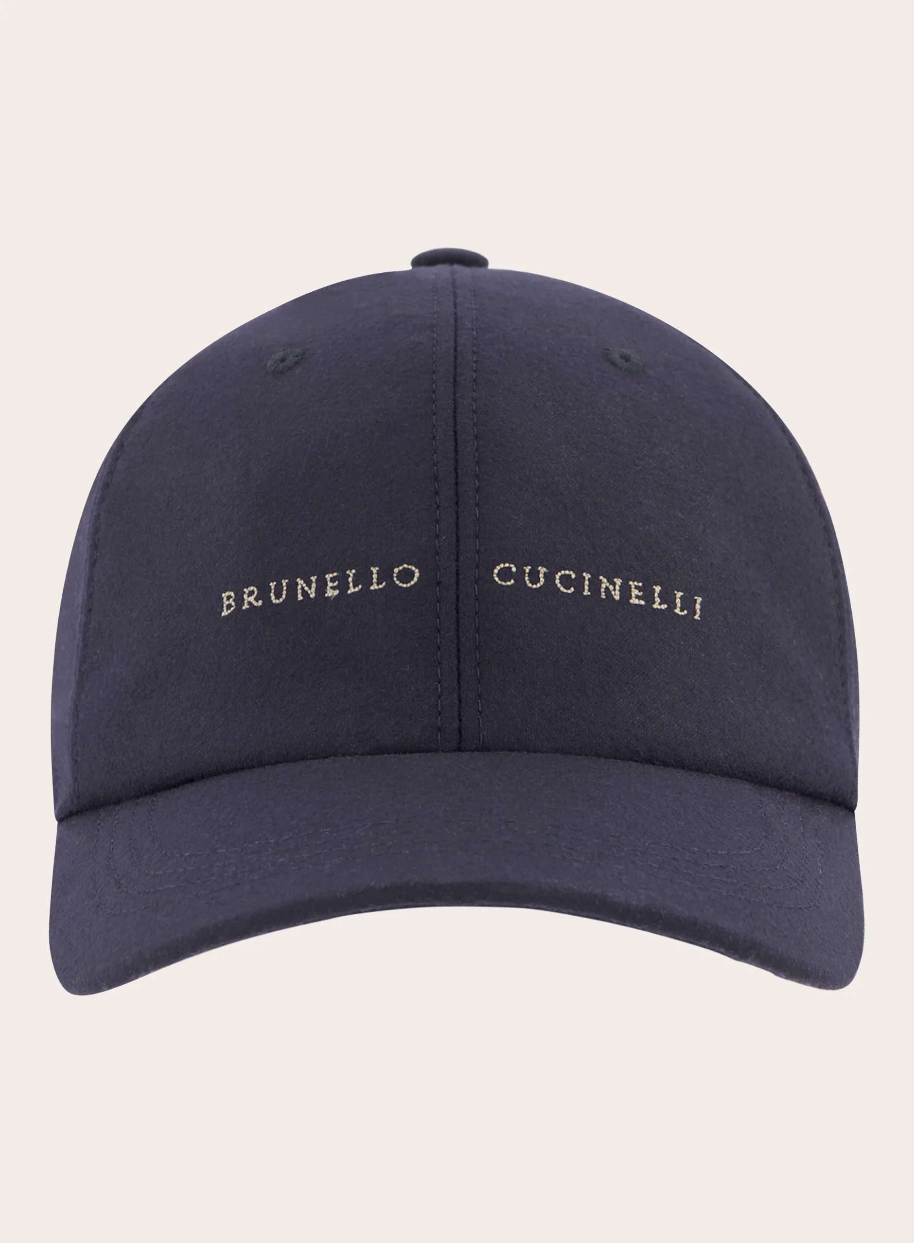 Brunello Cucinelli o1gr1nt0525 Size: M / Embroidered Logo Cap / Hat in Navy Size ONE SIZE - 1 Thumbnail